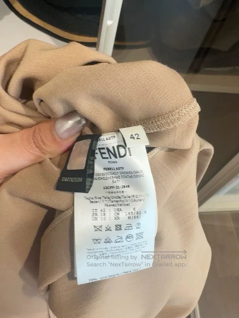 Fendi Fendi One Shoulder Camel Classic Bodycon Dress Size S / US 4 / IT 40 - 7 Thumbnail