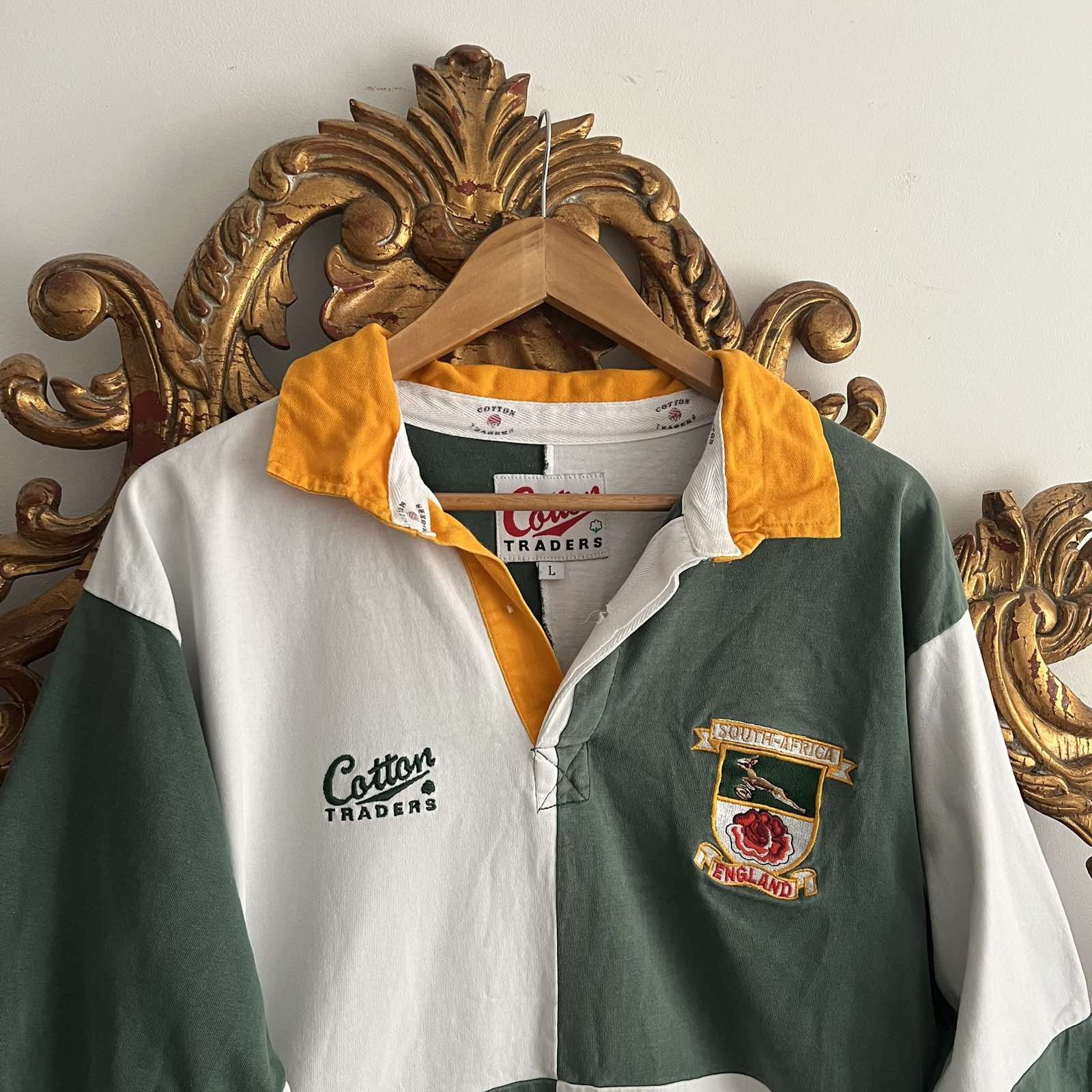 Canterbury of New Zealand Vintage Cotton Traders south Africa England rugby jersey Size US L / EU 52-54 / 3 - 3 Thumbnail