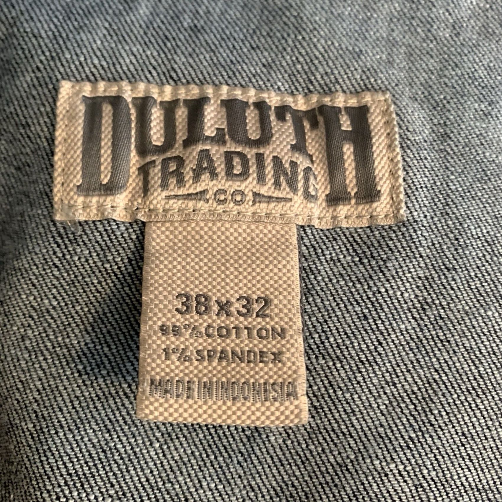 Duluth Trading Company Duluth Trading Co Jeans BallRoom Double Flex Men 38x32 Blue Denim Cotton Blend Regular Straight 5-Pocket Button Zip Vintage No Size US 38 / EU 54 - 4 Thumbnail