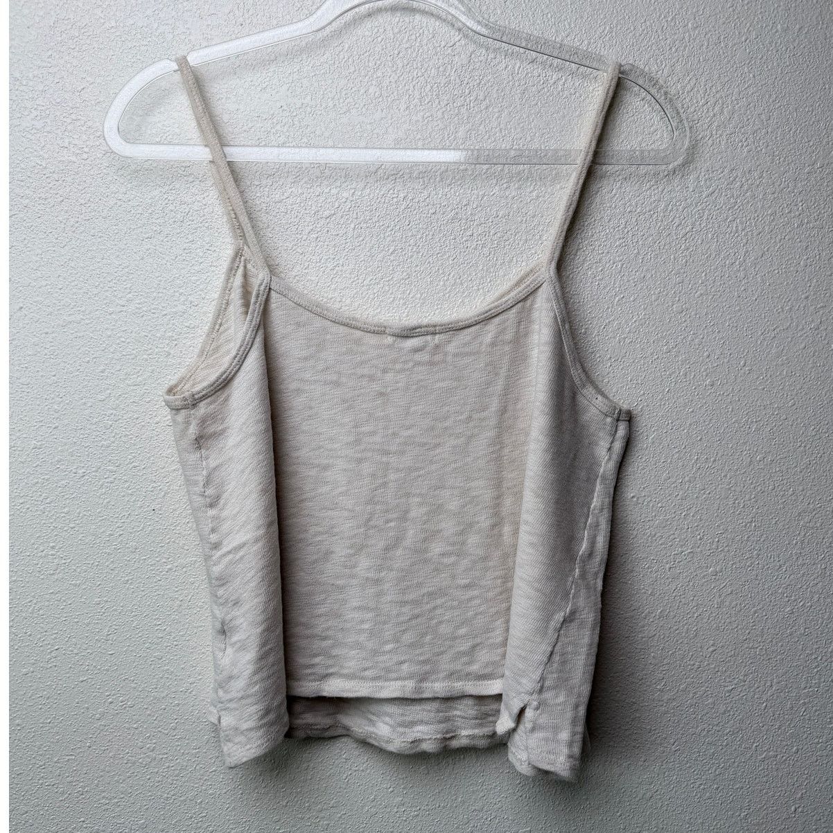 Other LNA Cream Cotton Spaghetti Strap Crop Top Womens L Size L / US 10 / IT 46 - 6 Thumbnail