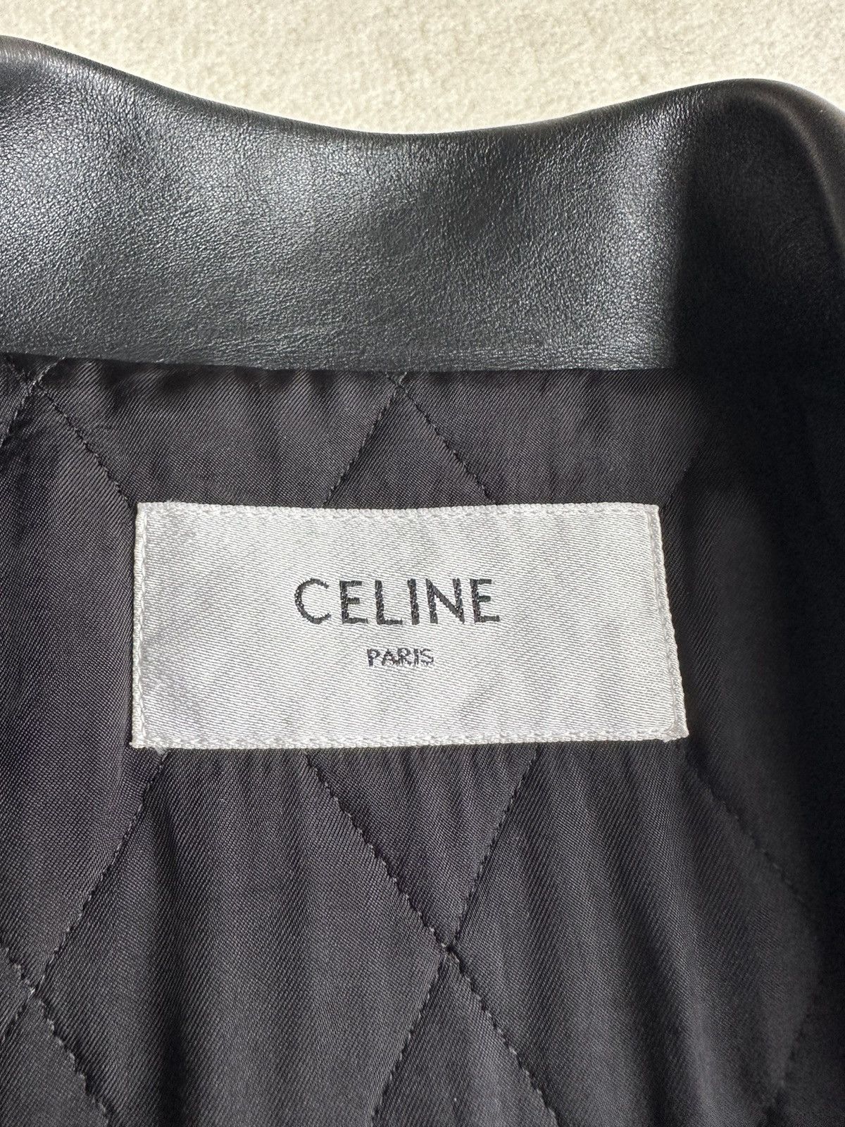 Celine SS22 $6500🤑 Celine biker D Ring leather jacket checkerboard Size US L / EU 52-54 / 3 - 20 Thumbnail