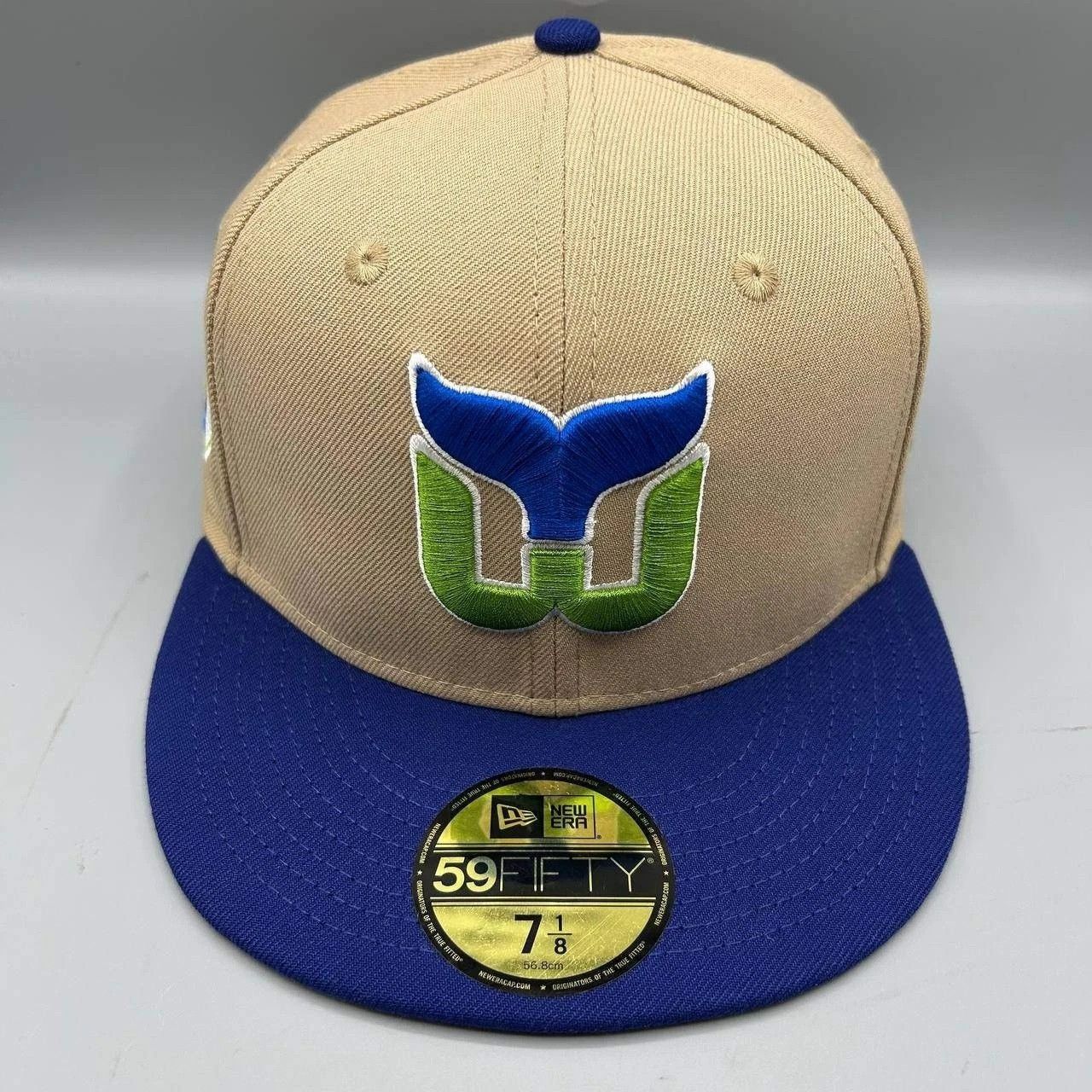 New Era Hartford Whalers Hat Men 7 1/8 Brown Blue NHL Fitted Cap New Size ONE SIZE - 2 Thumbnail