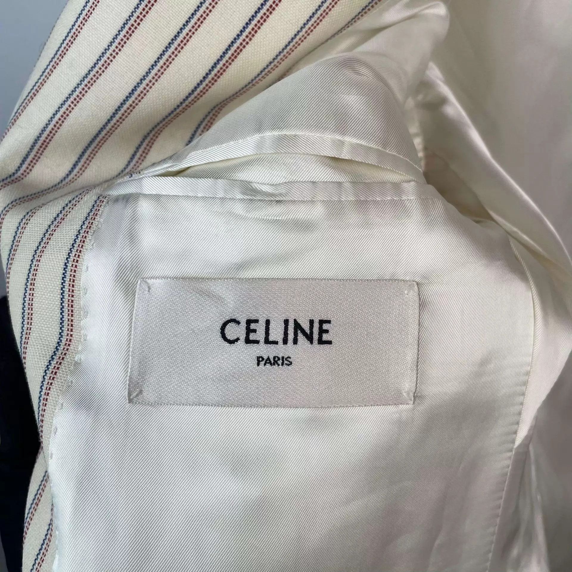 Celine Celine 97 New Ivory Cotton Women's Blazer 40 Size S / US 4 / IT 40 - 4 Thumbnail