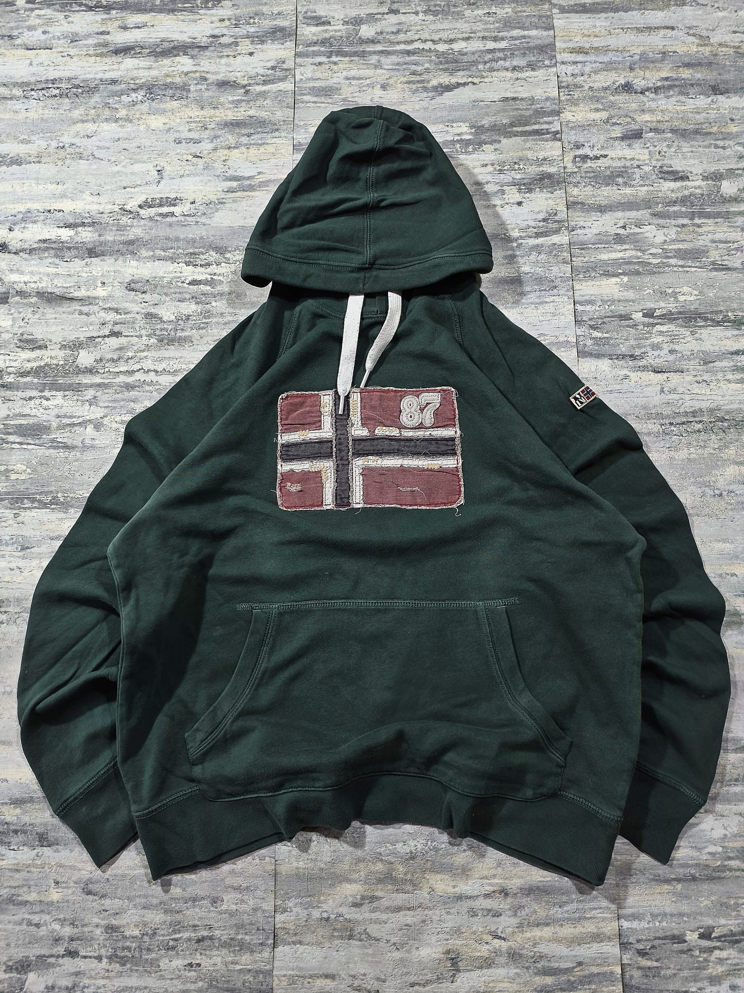 napapijri box logo ultras pullover hoodie