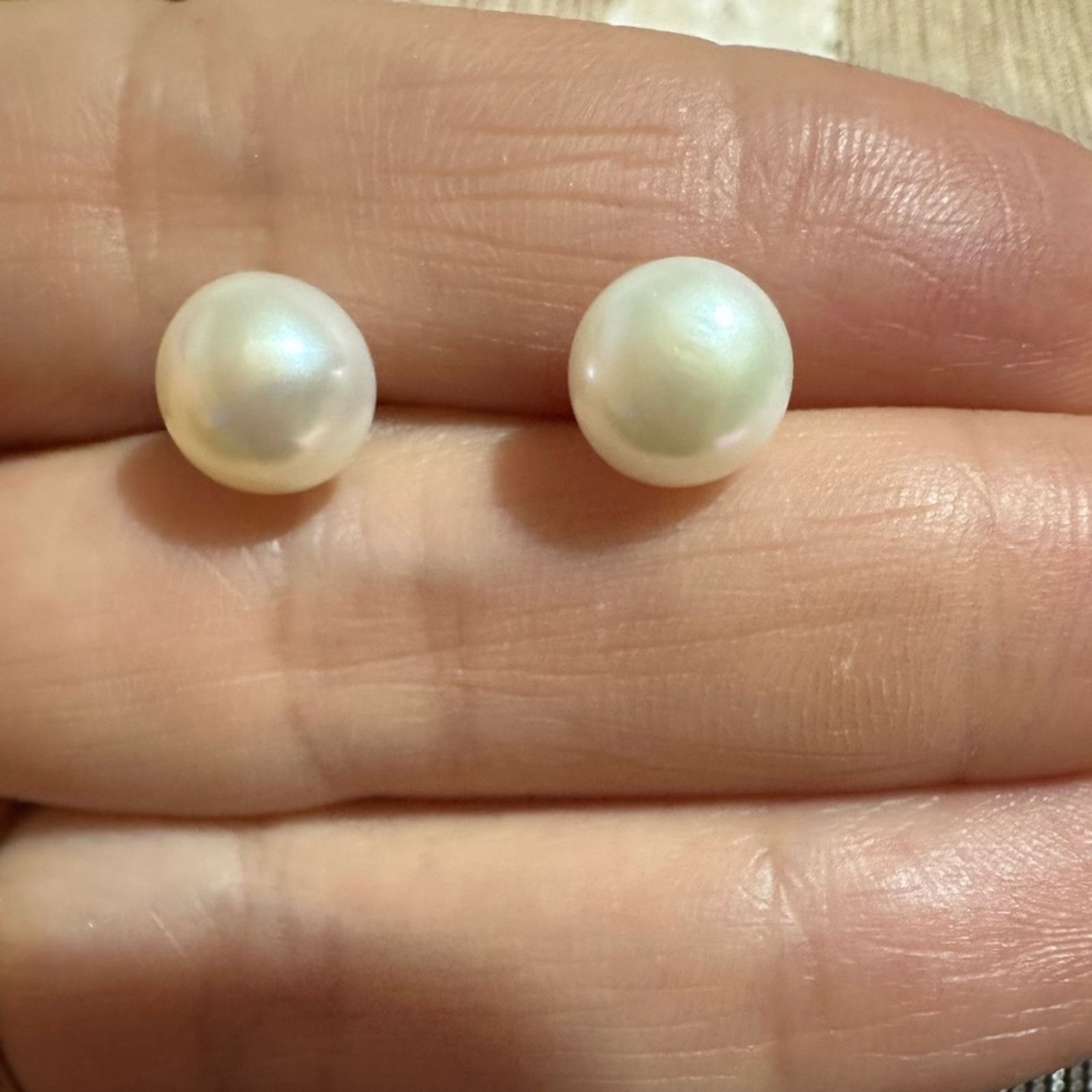 Other 925 Sterling Silver Pearl Stud Earrings Size ONE SIZE - 2 Thumbnail