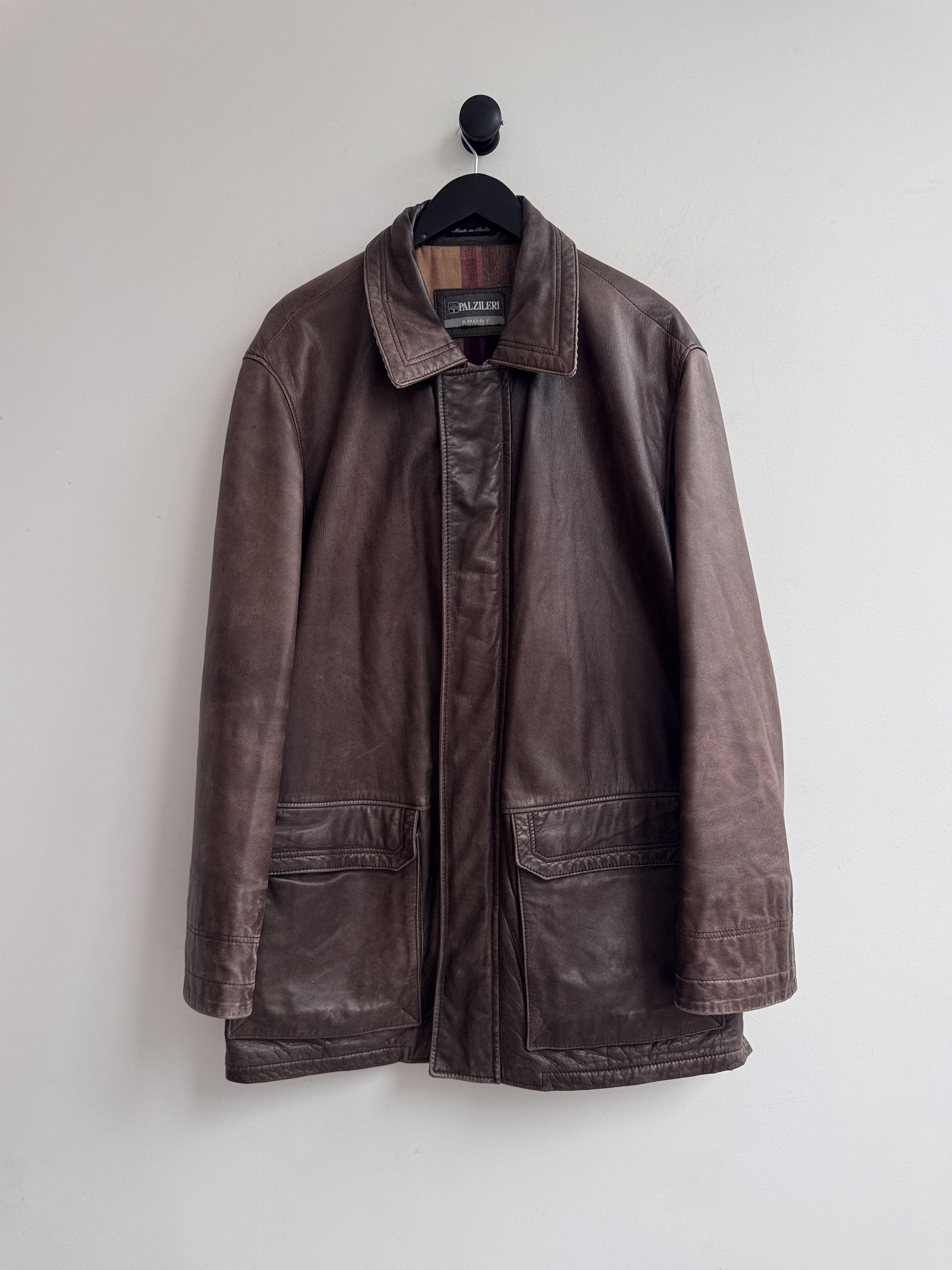 Pal Zileri Pal Zileri Leather Coat Jacket Size US L / EU 52-54 / 3 - 1 Thumbnail
