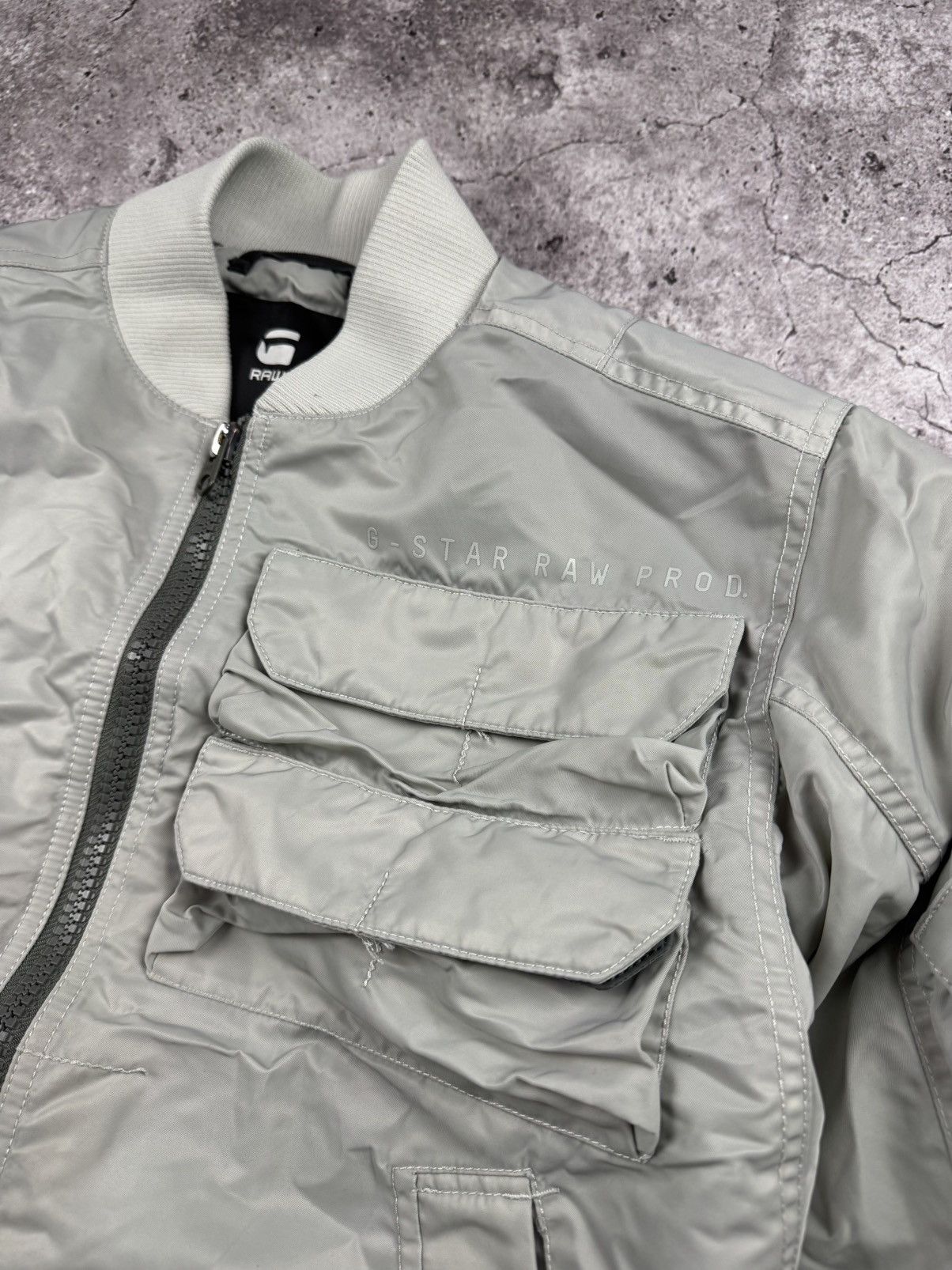 G-Star G-Star E Harness Windbreaker Stripped Multipocket Bomber Size US M / EU 48-50 / 2 - 4 Thumbnail