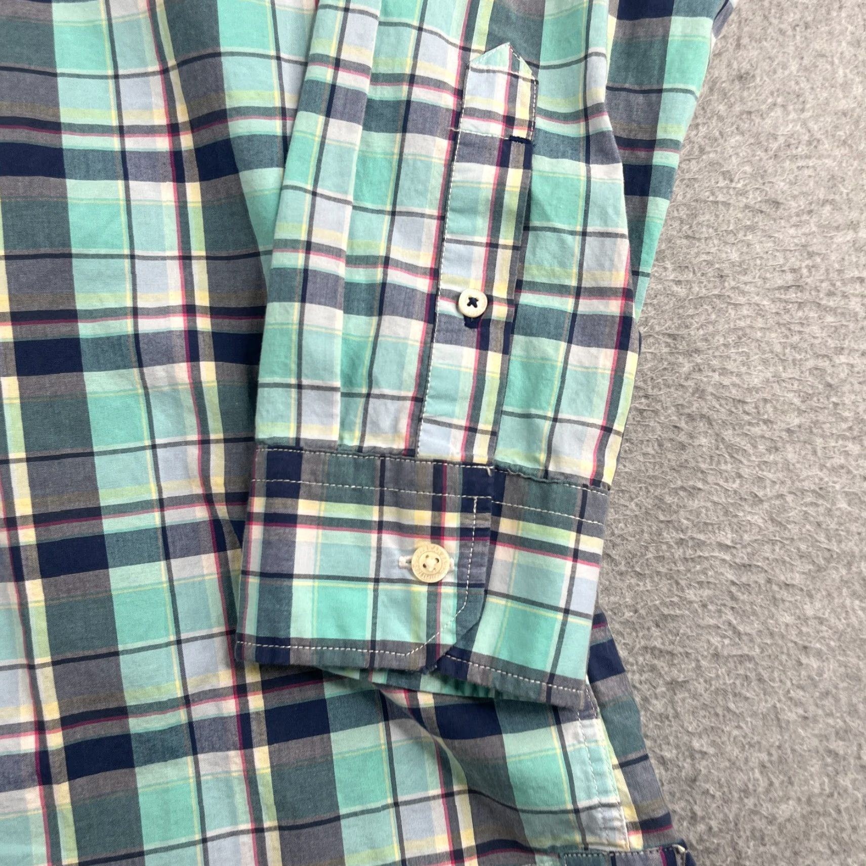 American Eagle Outfitters American Eagle Outfitters Button-Up Shirt Mens XLT Plaid Navy Teal Long Sleeve Size US XL / EU 56 / 4 - 2 Thumbnail