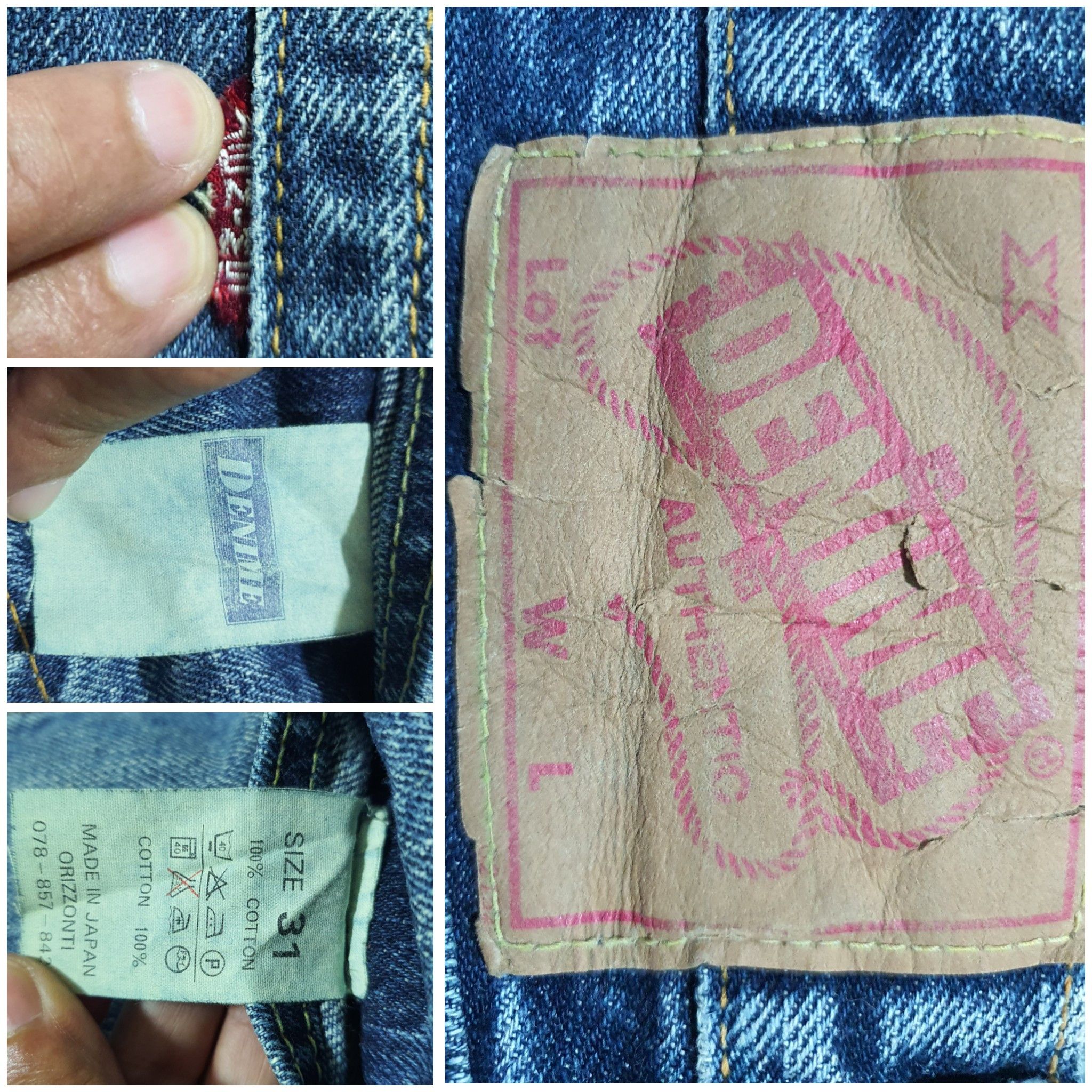 Japanese Brand × Vintage VINTAGE DENIME 28/39.5 NON SELVEDGE JEANS Size US 28 / EU 44 - 5 Thumbnail