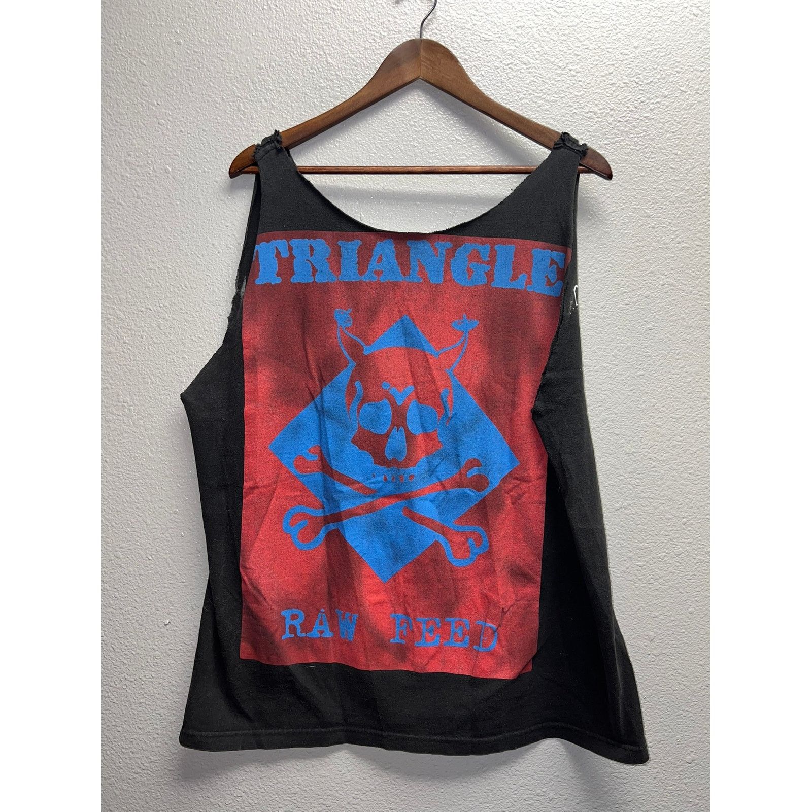 Vintage Vintage Triangle Band Shirt Raw Feed 1995 Tour Tee Tank XL Size US XL / EU 56 / 4 - 1 Thumbnail