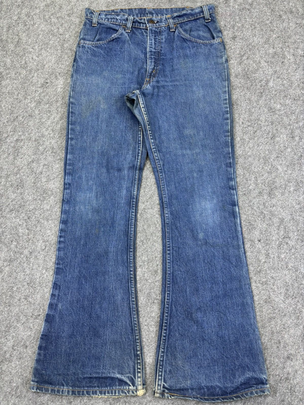 Levi's 💥Vintage💥80s Levis 646 Blue Wash Bell Bottom Denim K2 Size US 29 - 15 Thumbnail