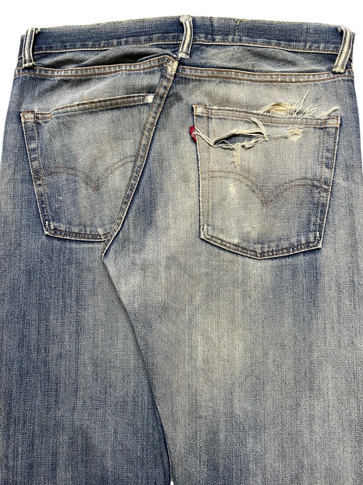 Levi's Vintage 80s Levis 501 Talon Selvedge E Mud Wash Distressed Size US 32 / EU 48 - 7 Thumbnail