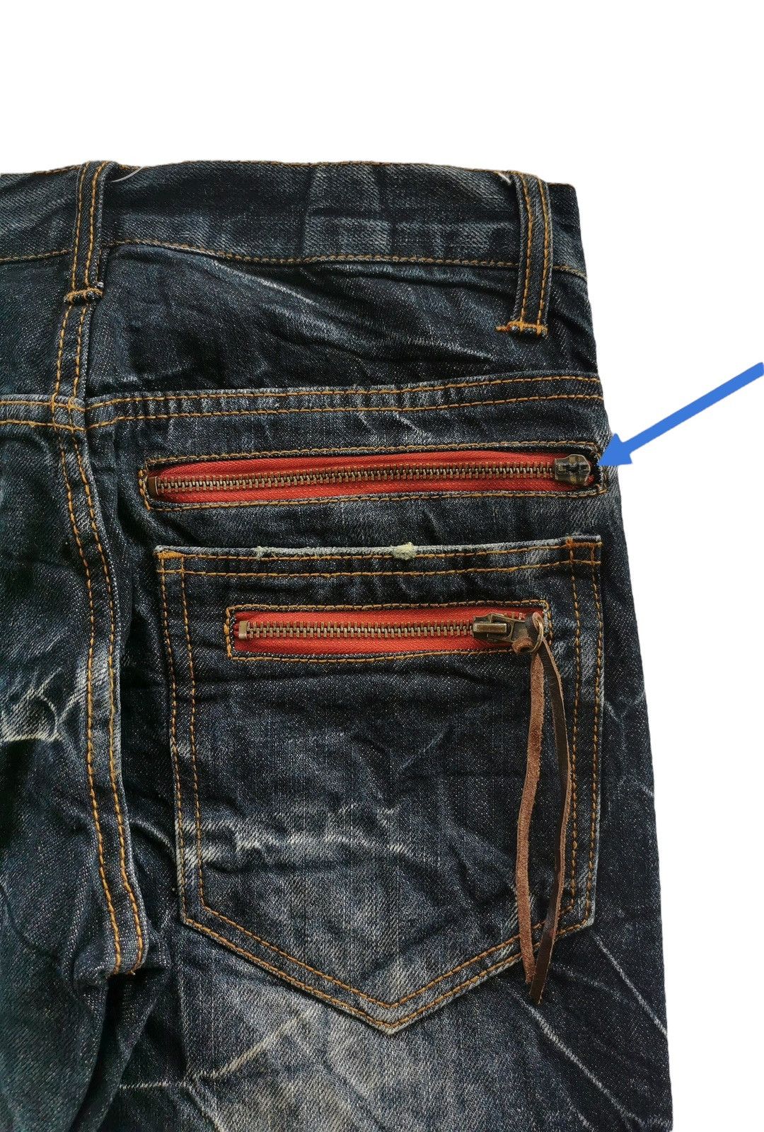Japanese Brand Rare piece distressed studded jeans 28x30 Size US 28 / EU 44 - 6 Thumbnail