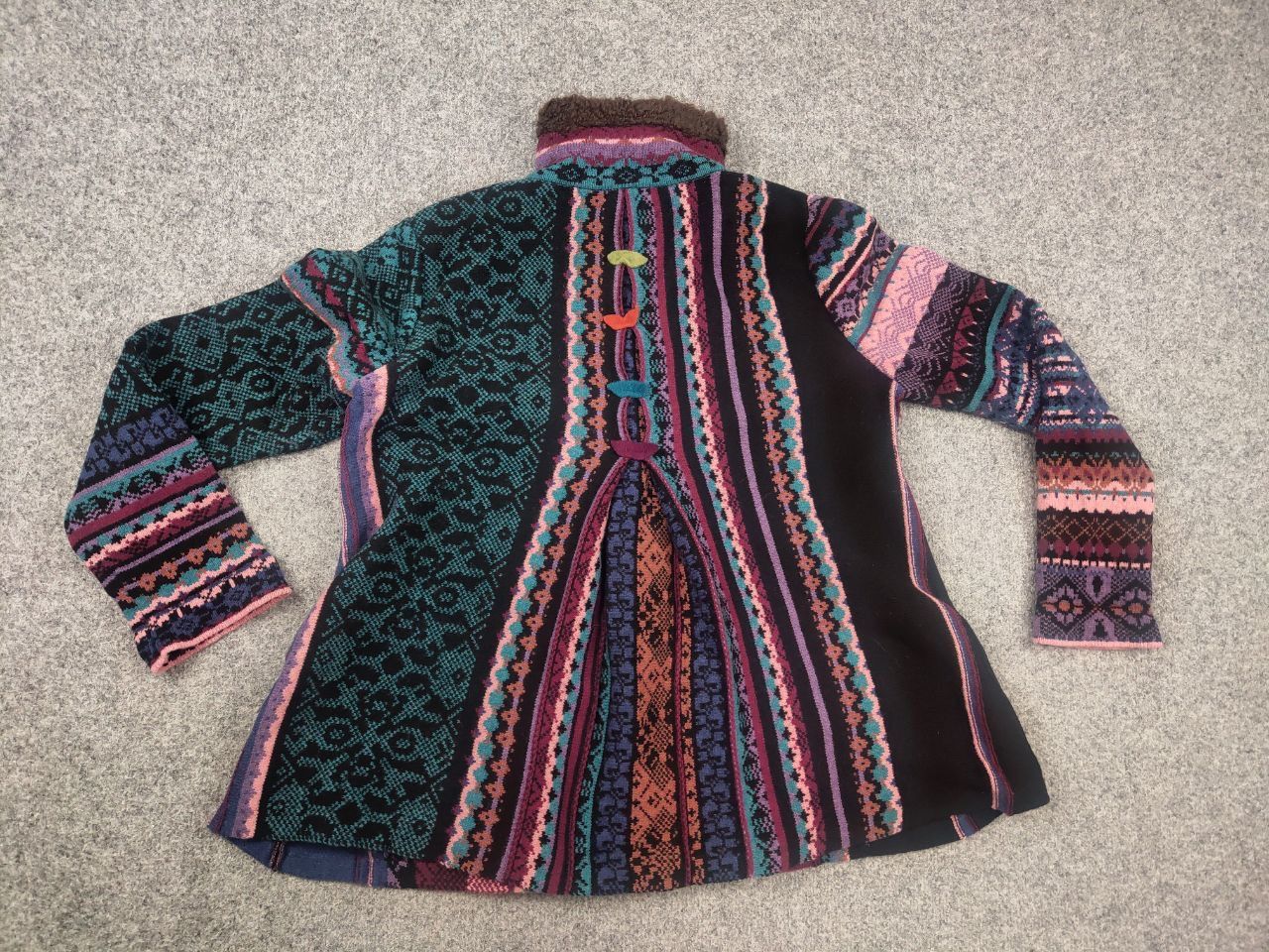 Dale Of Norway Ivko Design Knit handwritten Jacquard Zip Jacket Pleated Size XL / US 12-14 / IT 48-50 - 11 Thumbnail