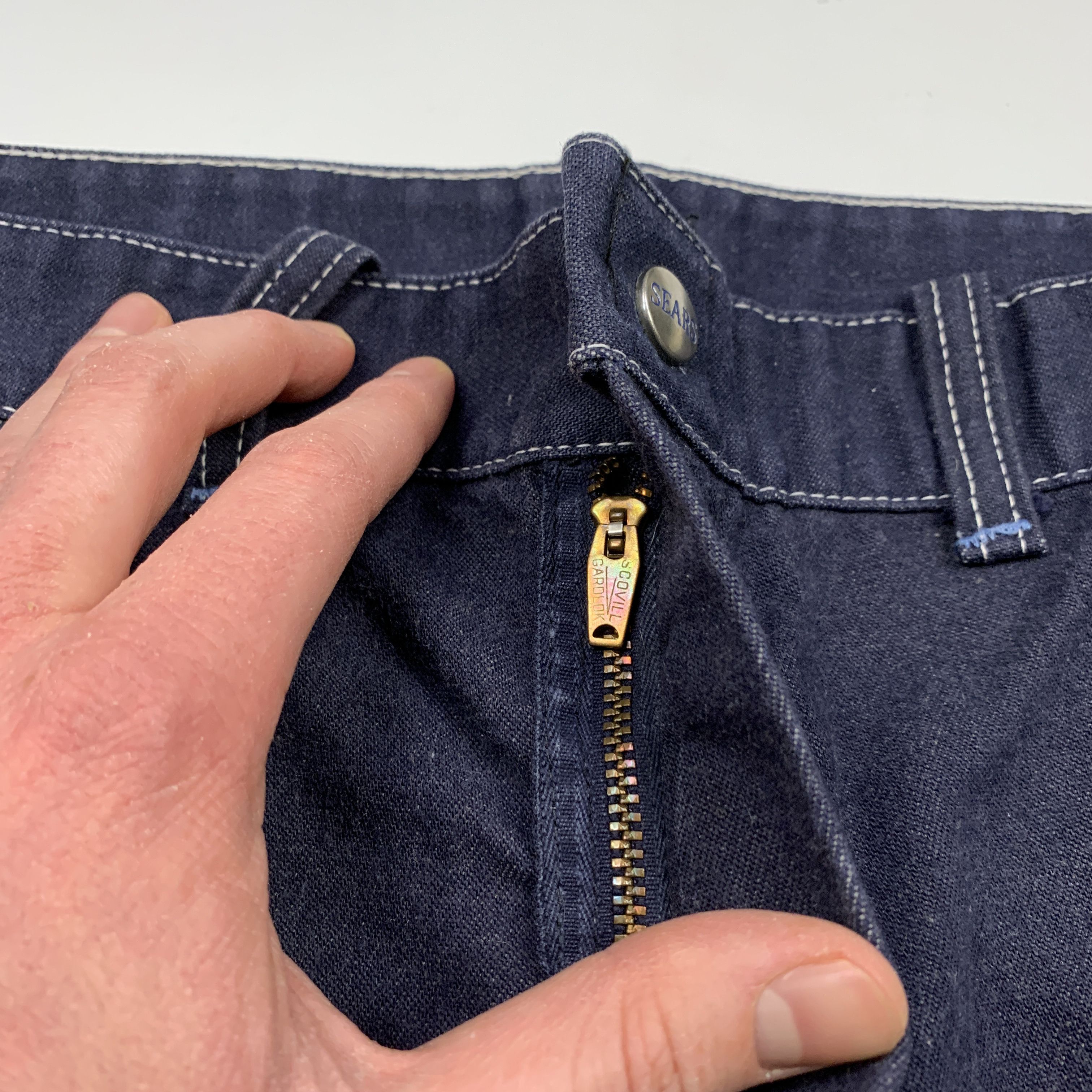 Vintage 70s Sears Carpenter / Work Pants Perma-Prest (Union Made) Size US 39 - 5 Thumbnail