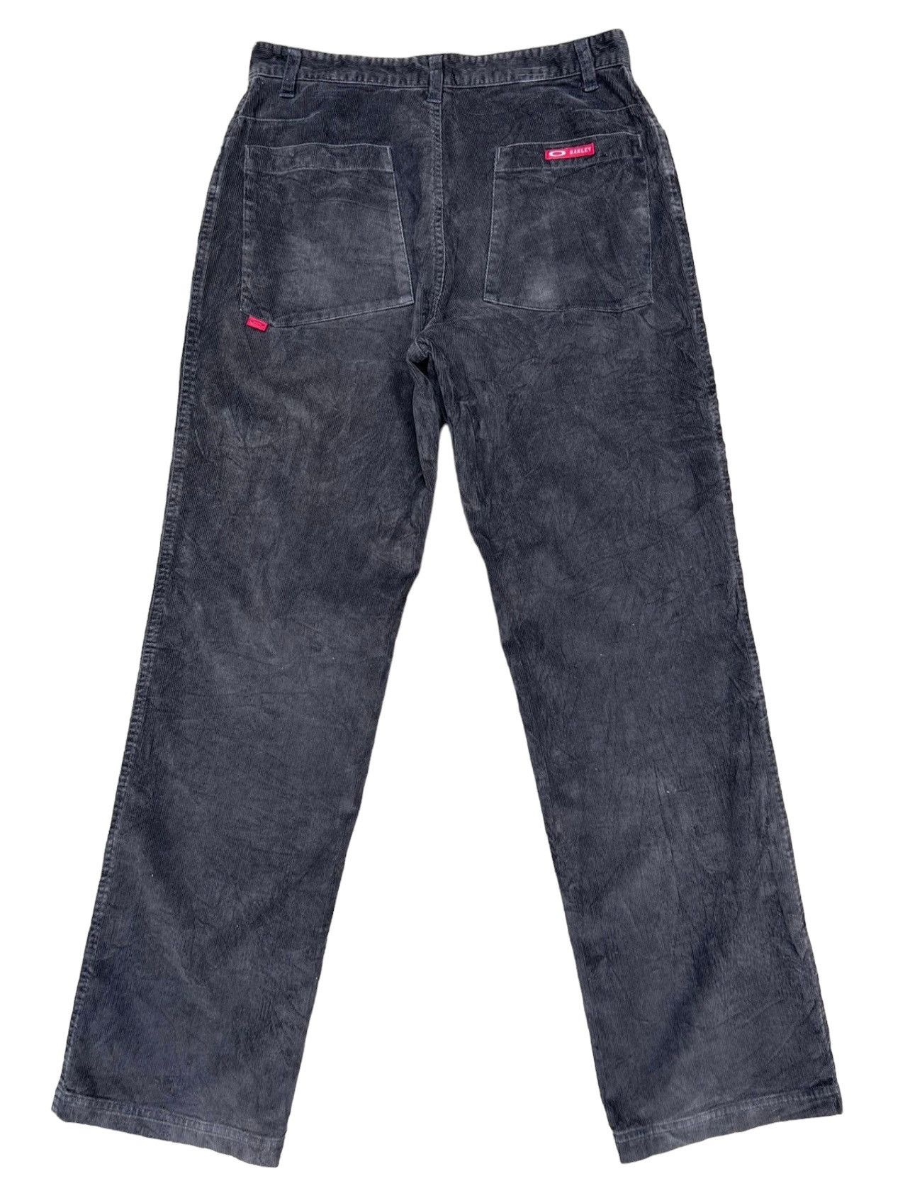 Oakley Vintage Oakley Faded Black Cord Wide Leg Jeans Size US 30 / EU 46 - 2 Thumbnail