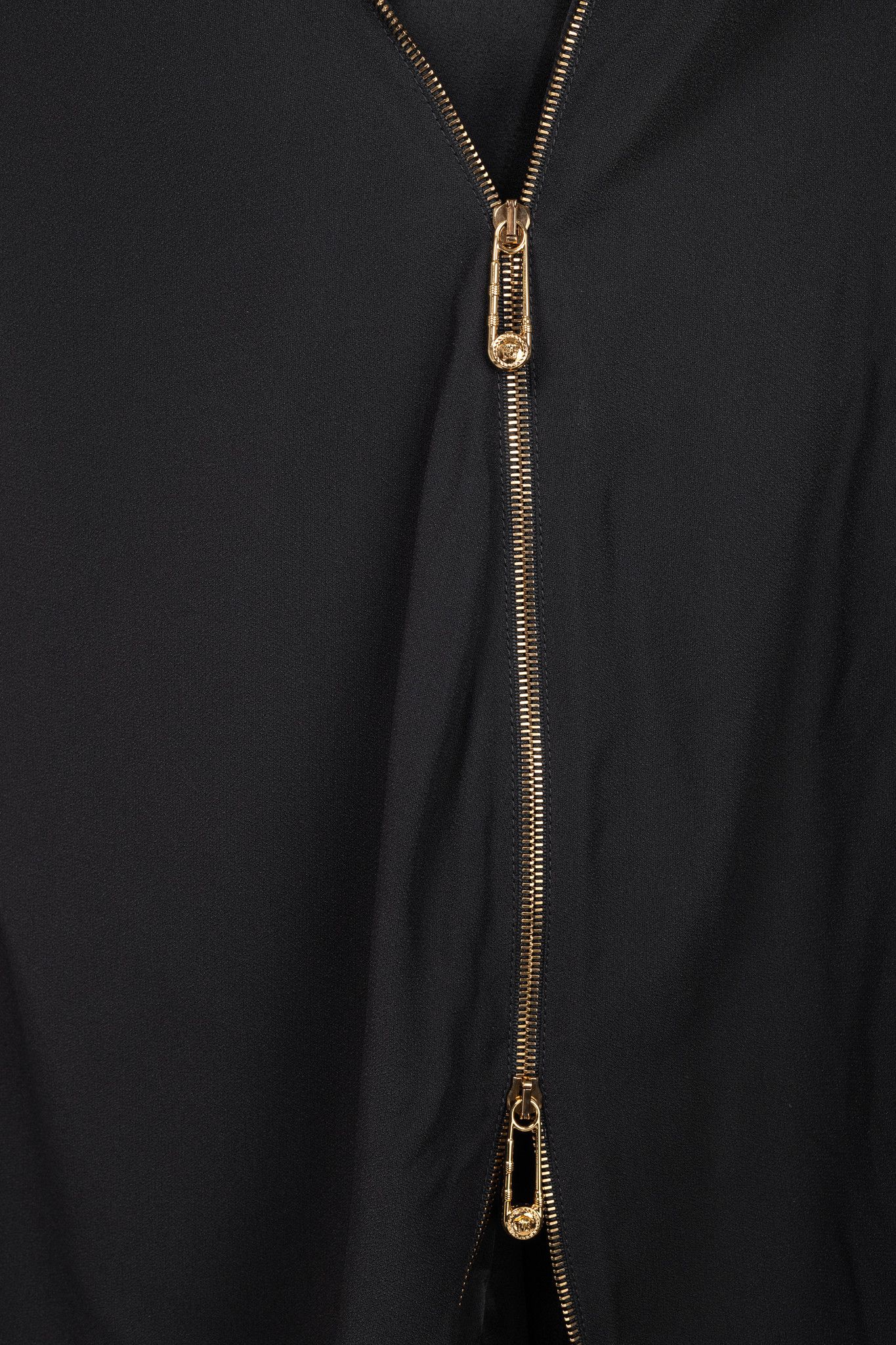 Versace Versace PF20 Black Envers Satin Safety-Pin Short Dress Size XS / US 0-2 / IT 36-38 - 5 Thumbnail