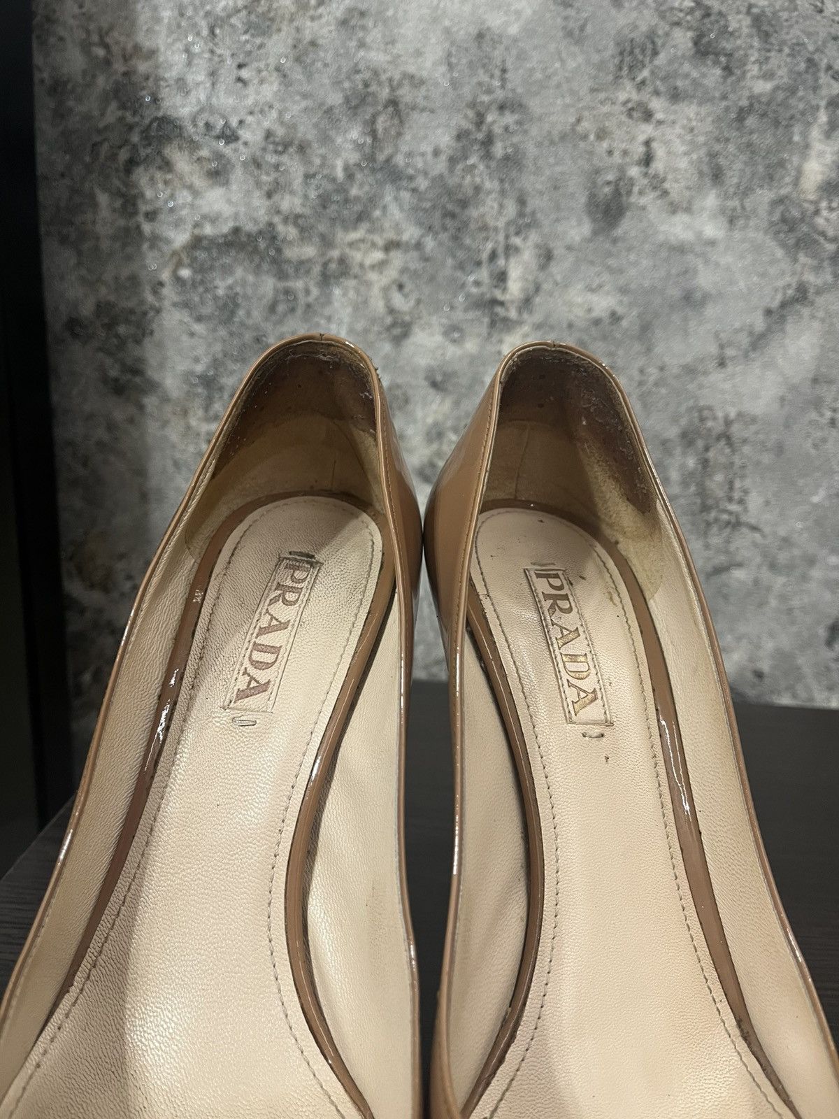 Prada Prada Patent Leather Pumps Pointed Toe Black Platform Heels Size US 9.5 / IT 39.5 - 11 Thumbnail