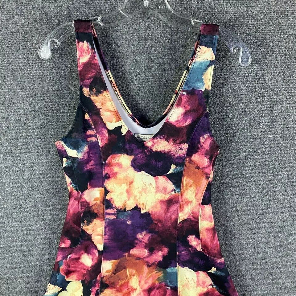 Abercrombie & Fitch Abercrombie & Fitch Dress Women's Large A-Line Floral Size L / US 10 / IT 46 - 2 Thumbnail