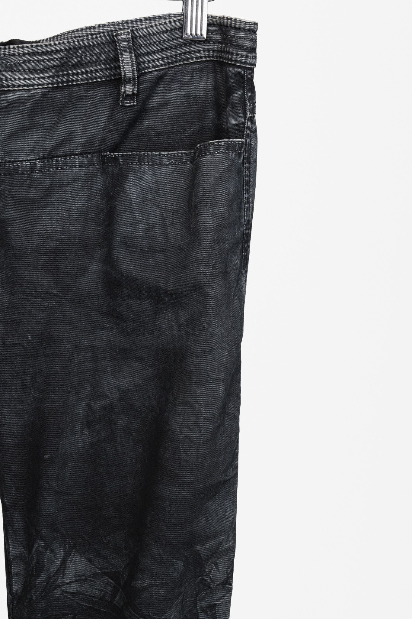 Chanel Chanel Black Grey Wrinkled "Distressed" Finish Bootcut Jeans Size 27" / US 4 / IT 40 - 5 Thumbnail