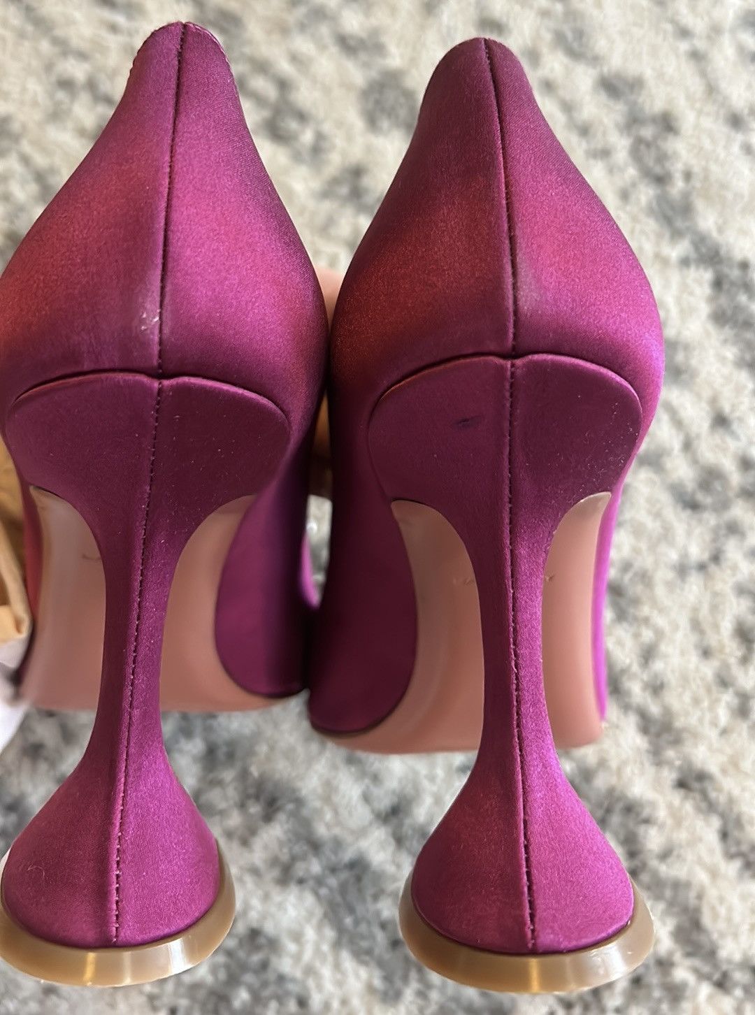 Amina Muaddi Amina Muaddi Begum Brooch Pointed Toe Satin Pumps size 37 Size US 7 / IT 37 - 6 Thumbnail