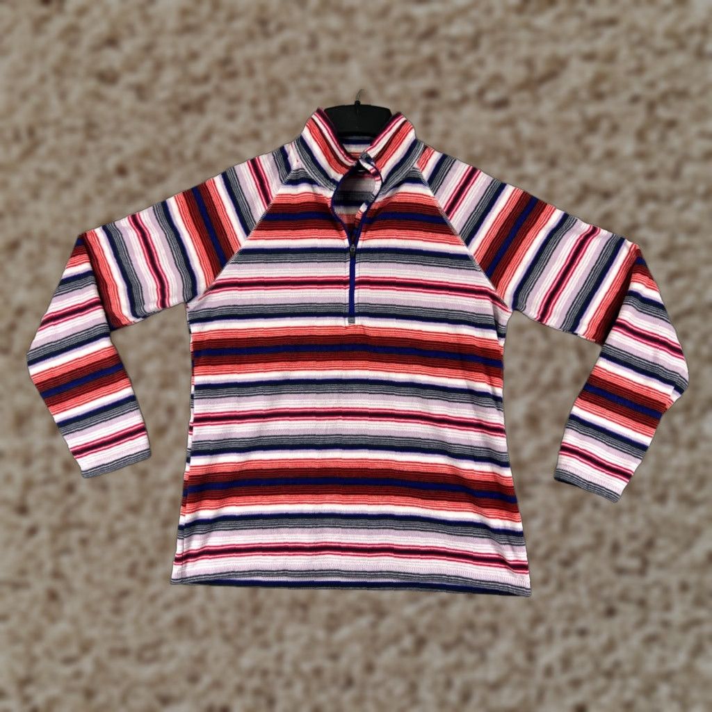 Eddie Bauer Eddie Bauer Womens Jacket M Red 1/4 Zip Fleece Polyester Mock Neck Casual Outdoor American Theme Mens Womens Size M / US 6-8 / IT 42-44 - 1 Thumbnail