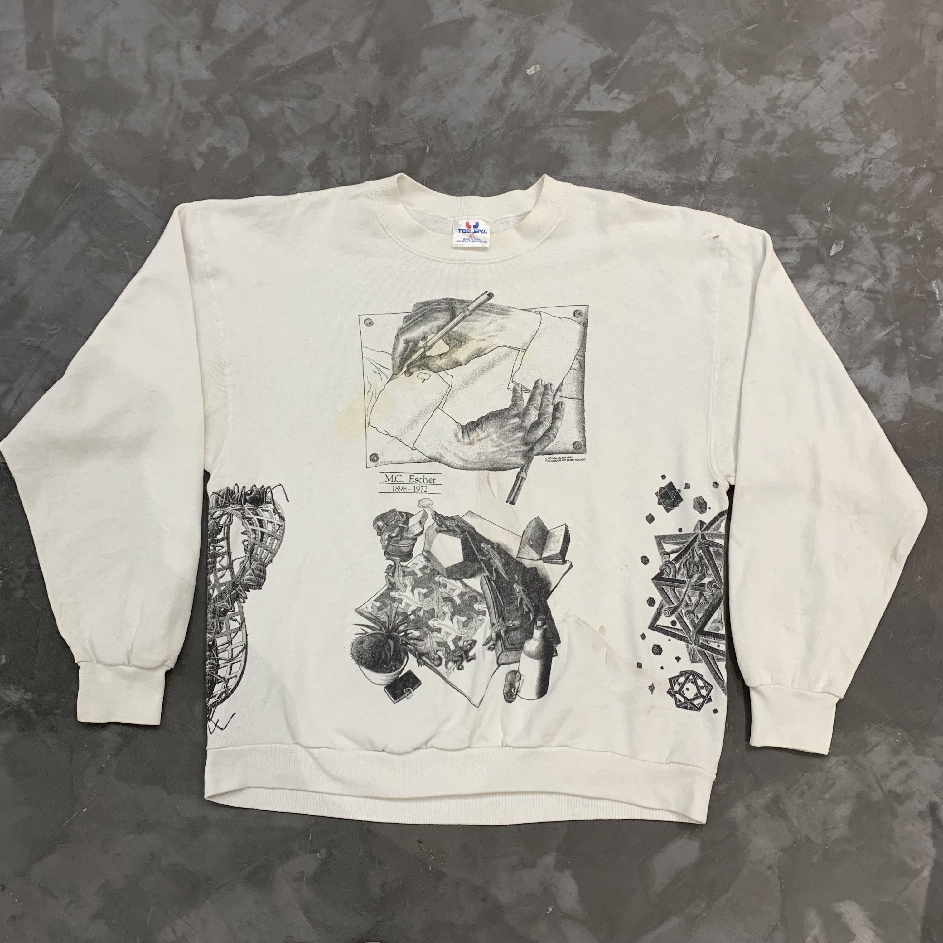 image of Art x Vintage M.c. Escher in White, Men's (Size XL)