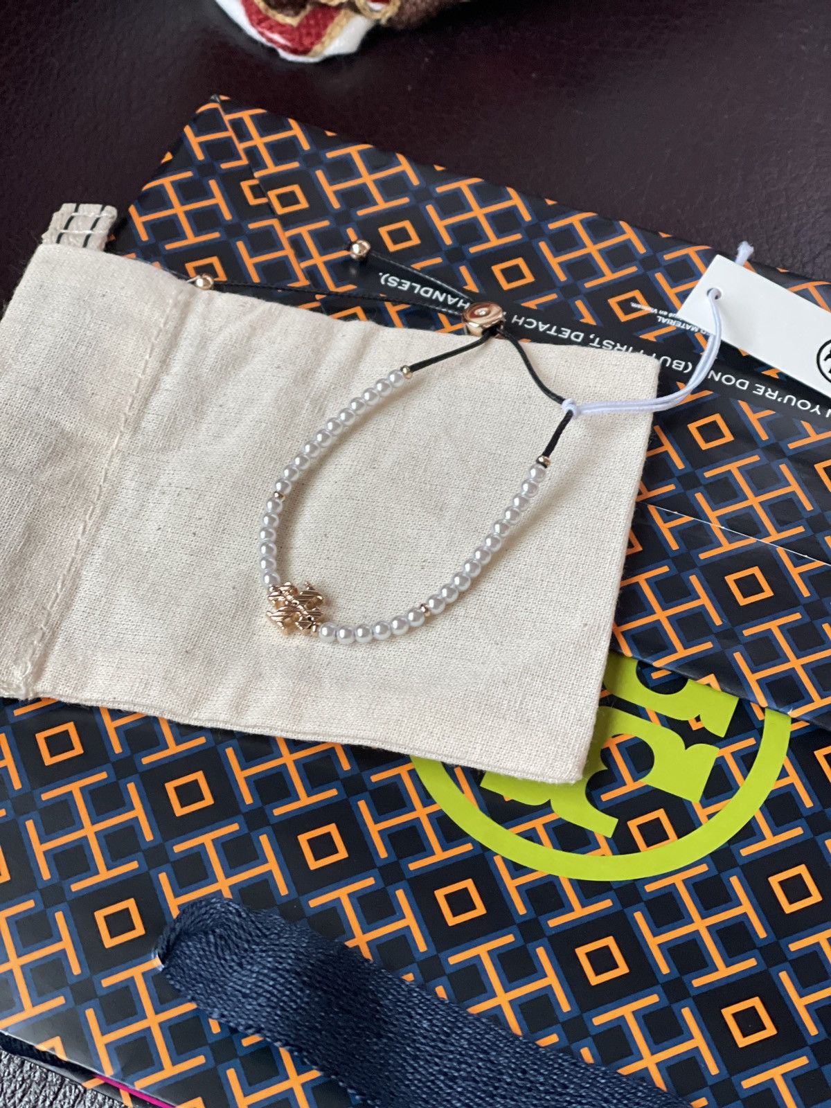 Tory Burch AUTHENTIC TORY BURCH ROPE LOGO SLIDER GOLD BRACELET NEW Size ONE SIZE - 1 Thumbnail