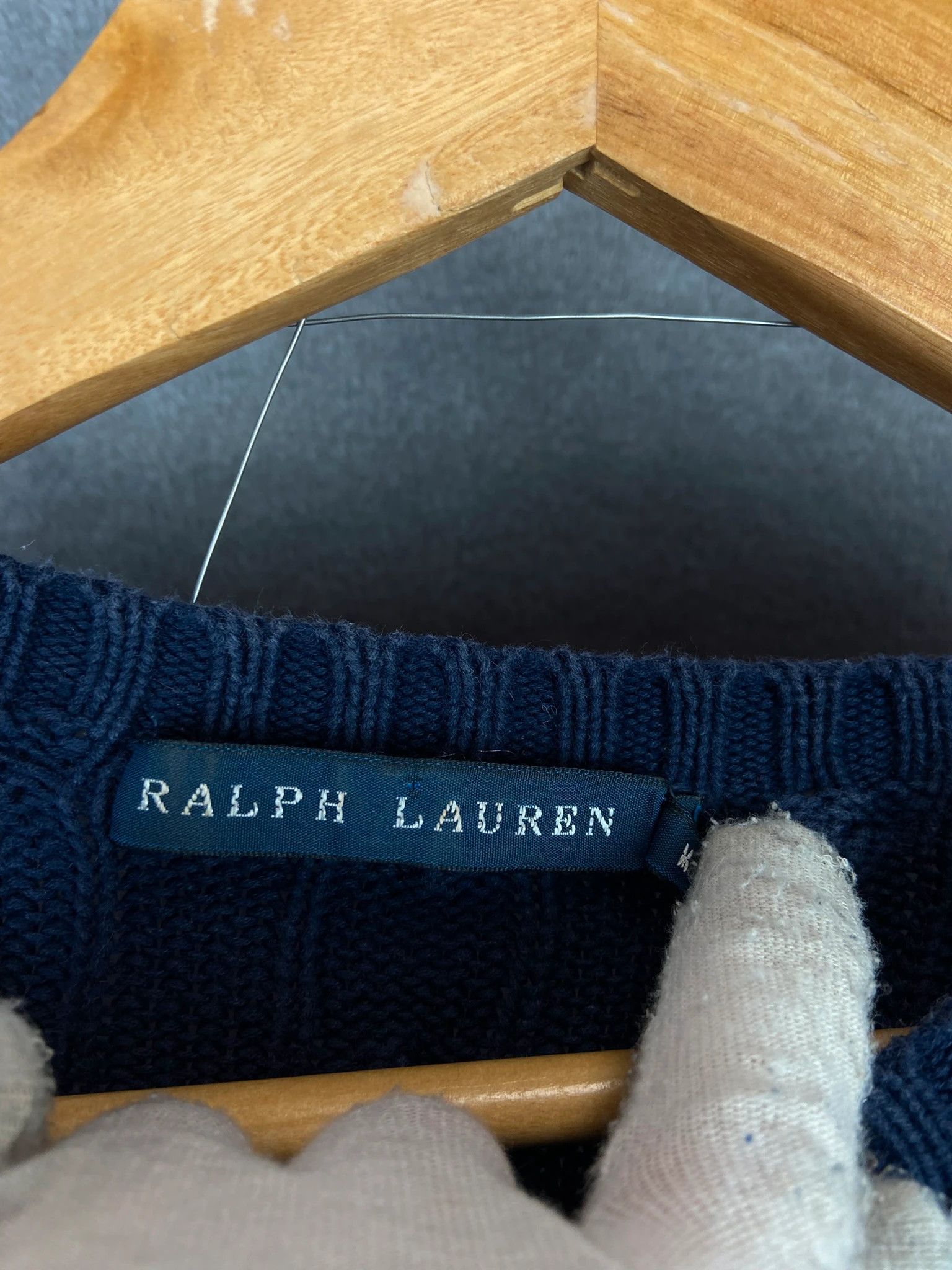 Ralph Lauren Ralph Lauren Navy Cable Knit Sweater Women's M Size M / US 6-8 / IT 42-44 - 3 Thumbnail