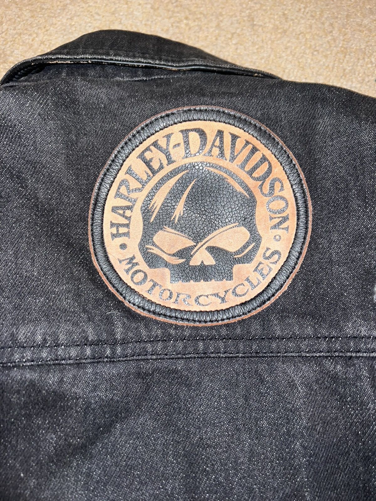 Harley Davidson × Vintage 2009 Harley Davidson FlamedSkull Leather ArmedArmouredJacket Size US M / EU 48-50 / 2 - 9 Thumbnail