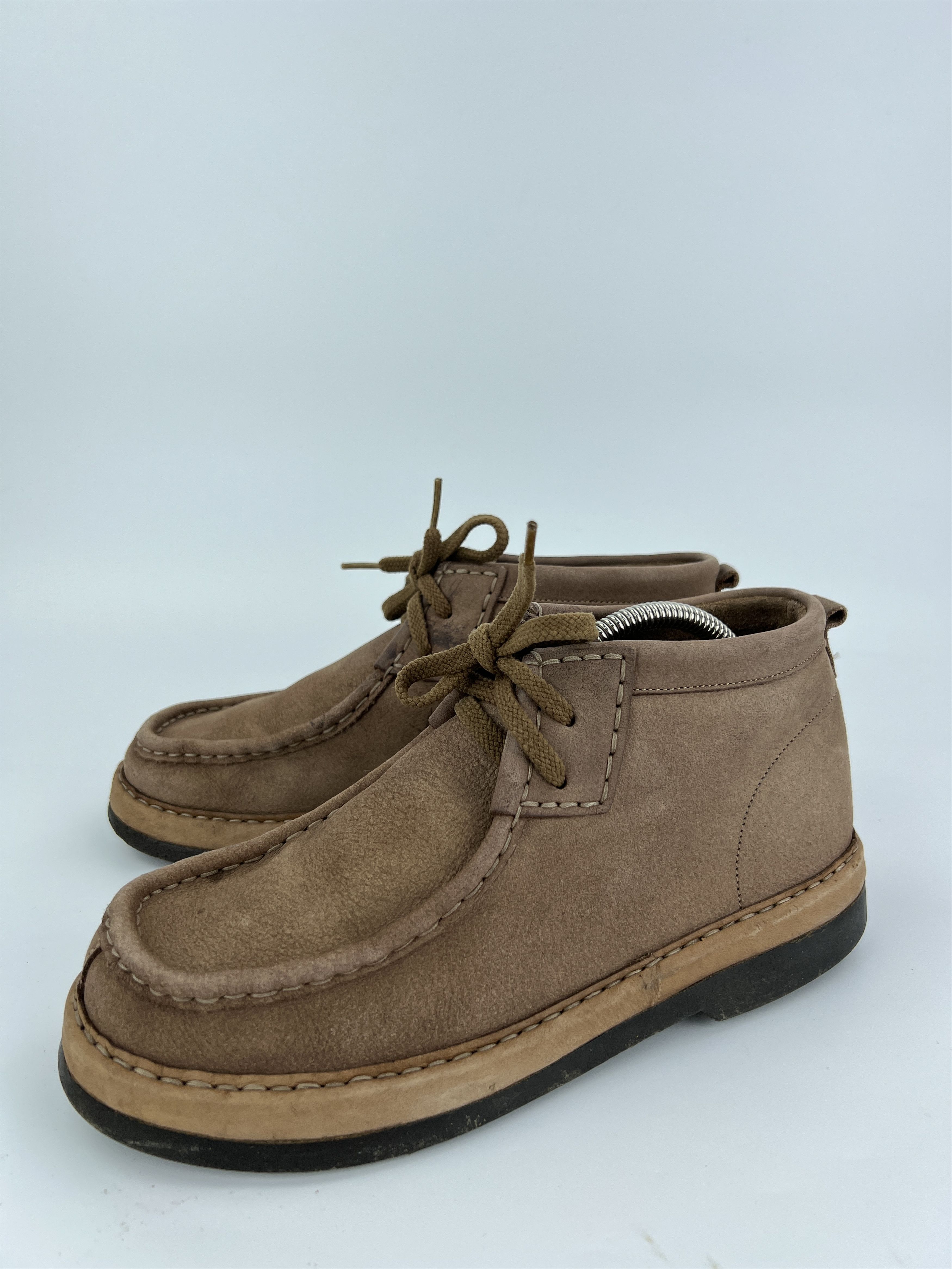 Clarks Vintage Jilgit by Clarks Wallabee Beige Leather Mid Boots Size US 8 / EU 41 - 2 Thumbnail