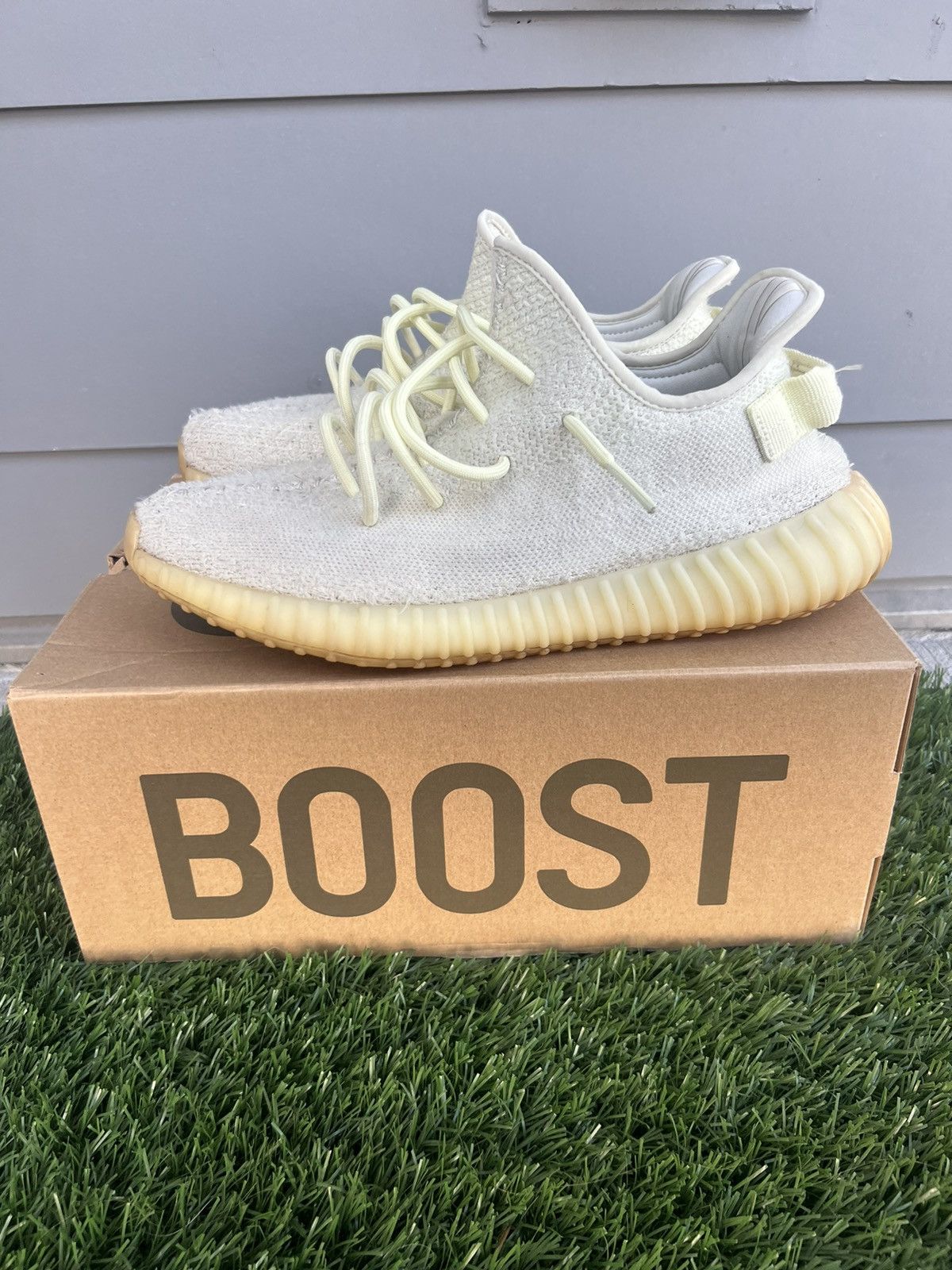 Adidas × Kanye West Yeezy 350 “Butter” Size US 11 / EU 44 - 2 Thumbnail