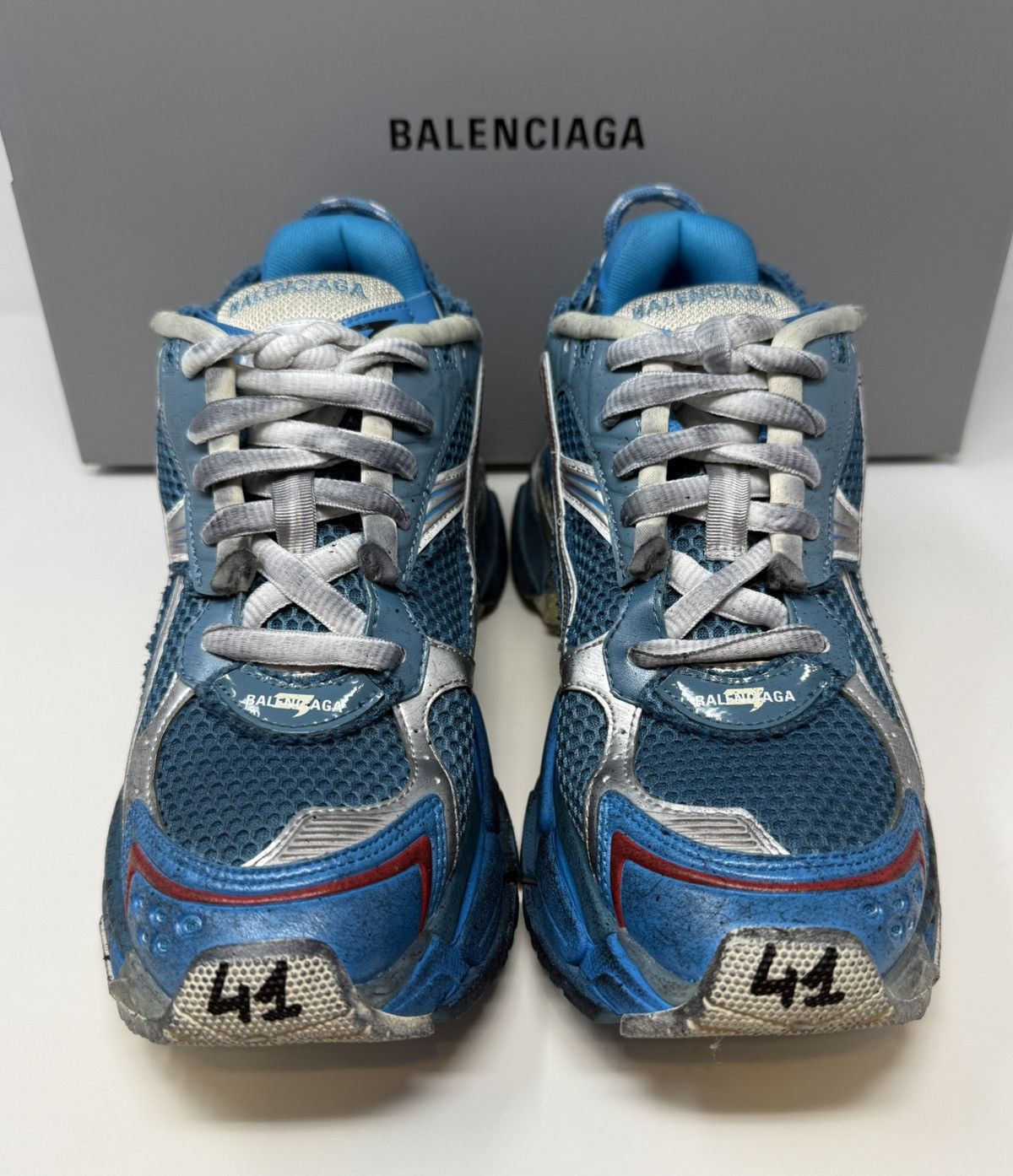 Balenciaga Balenciaga Marathon Runner Sneaker Blue Unreleased Demna Size US 8 / EU 41 - 2 Thumbnail