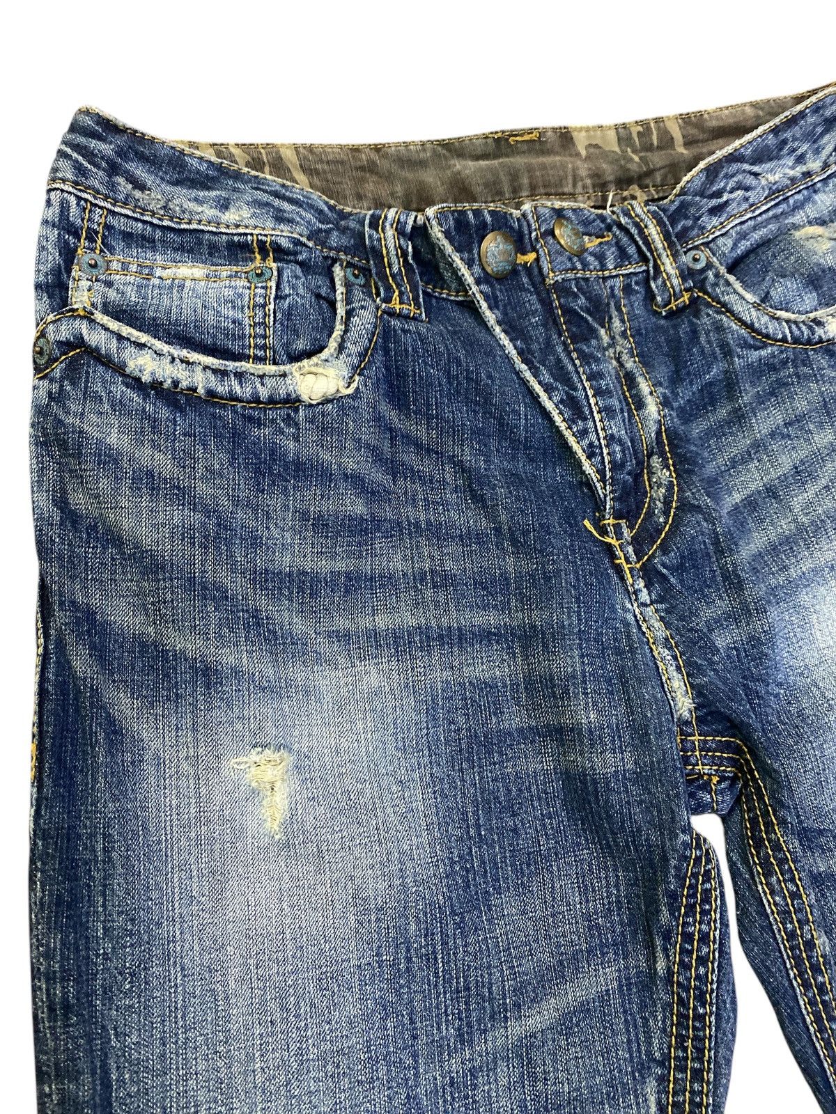 Hysteric Glamour × If Six Was Nine × Japanese Brand Flared Jeans by Trim Co Ltd Distressed Denim Size US 34 / EU 50 - 3 Thumbnail