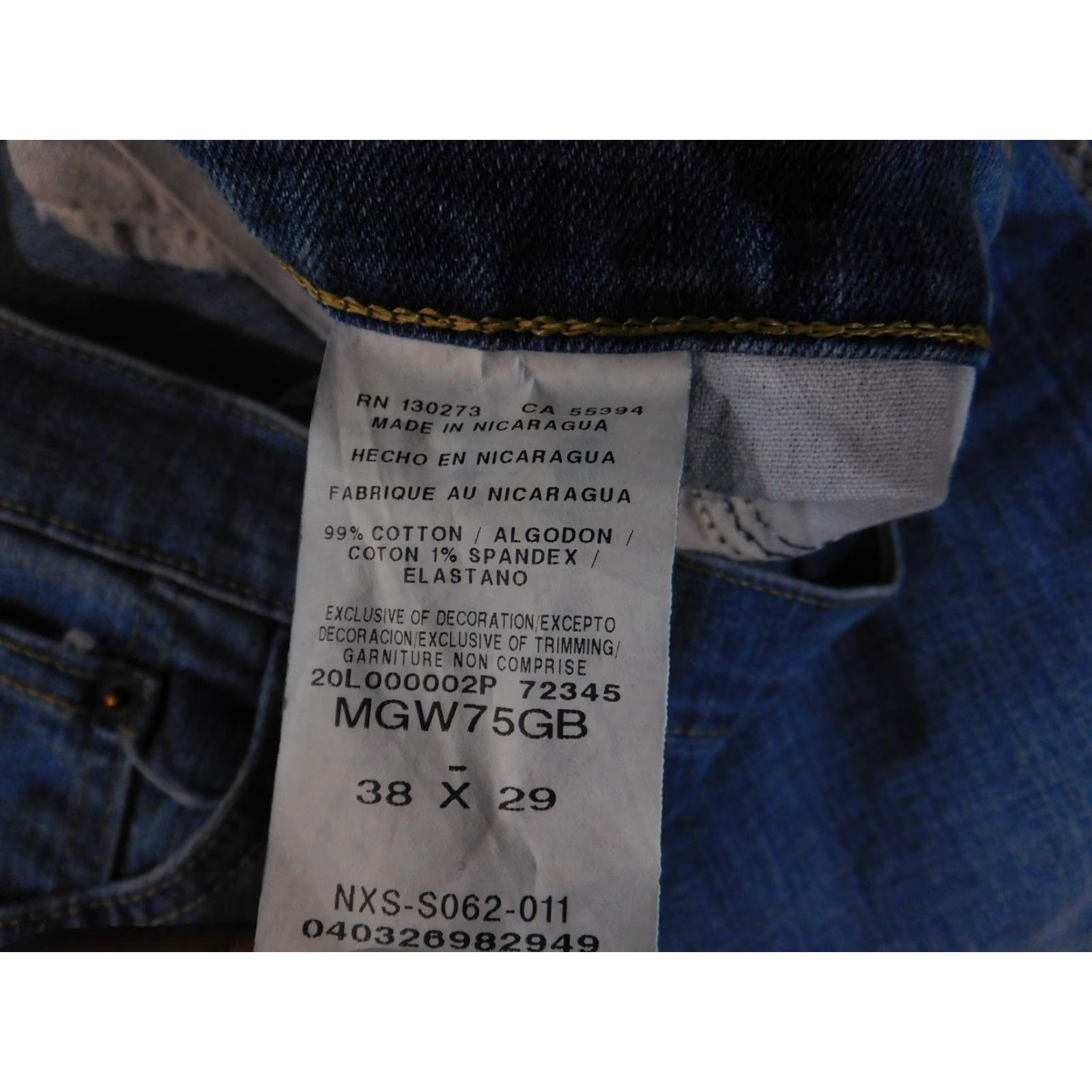 Wrangler Wrangler Jeans Mens 38x29 Blue Straight Leg Relaxed Fit Denim Pants Classic Size US 38 / EU 54 - 5 Thumbnail