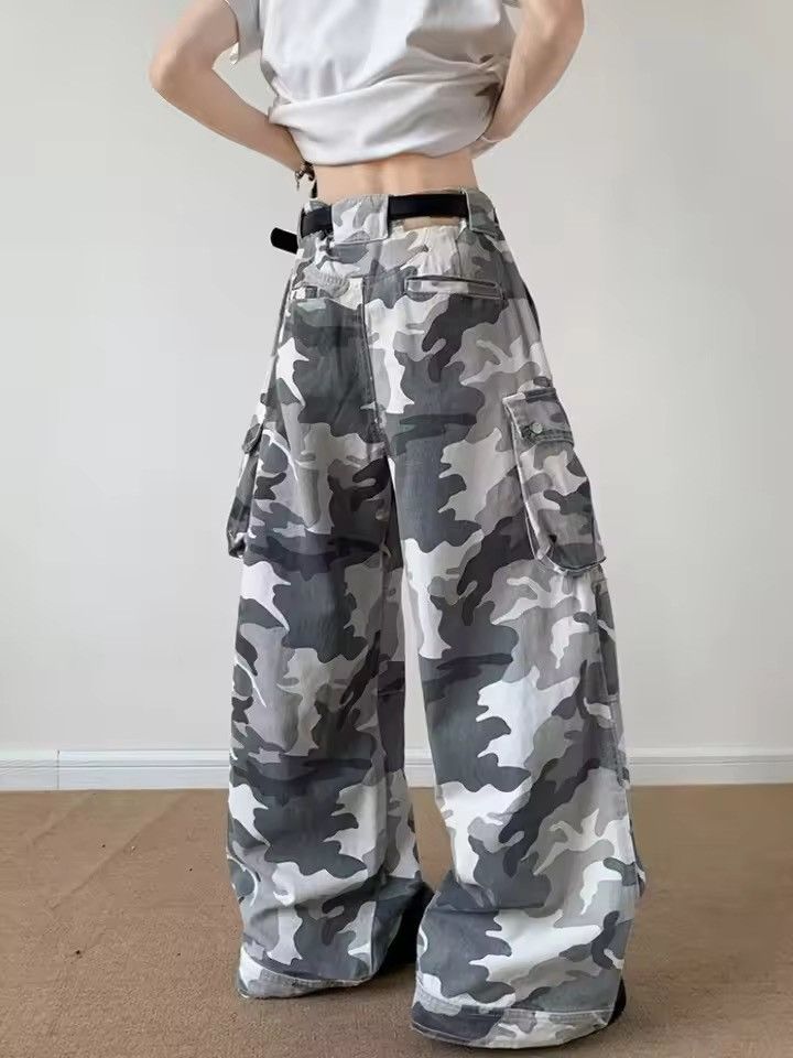 Japanese Brand Y2K Streetwear Camouflage Baggy Cargo Pant Size US 31 - 5 Thumbnail