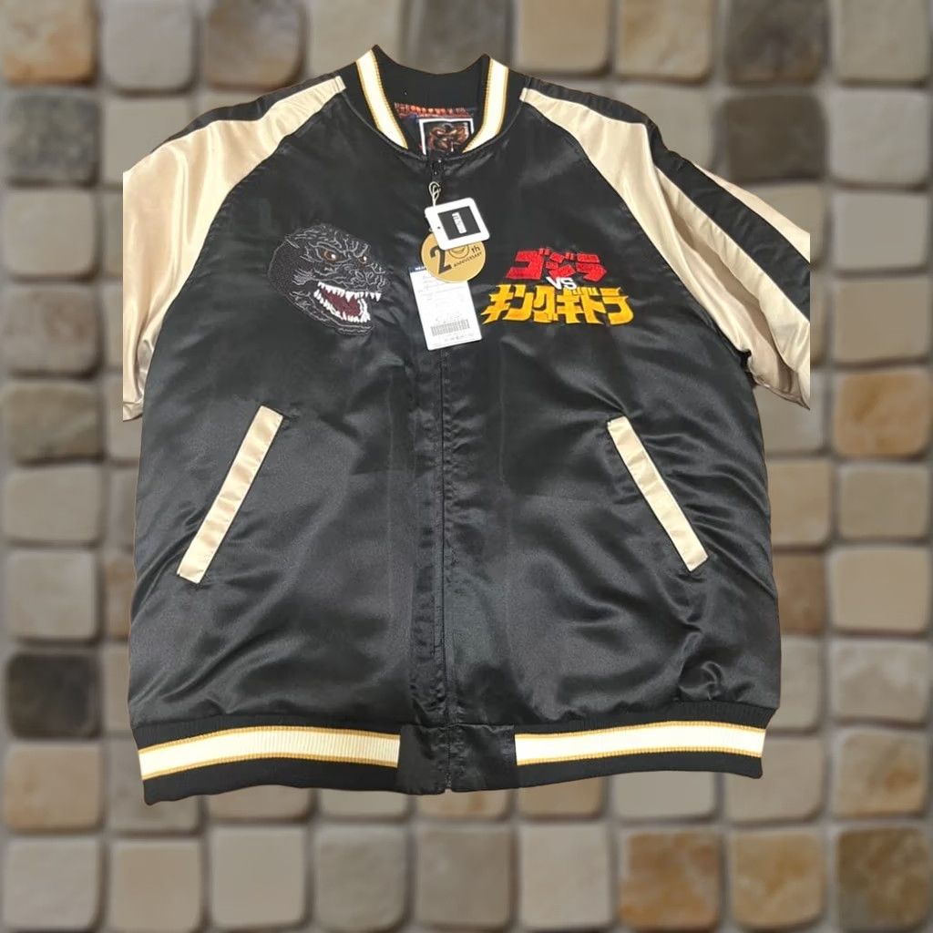 Vintage Breeze Godzilla Sukajan L Black Satin Jacket Size US L / EU 52-54 / 3 - 1 Thumbnail