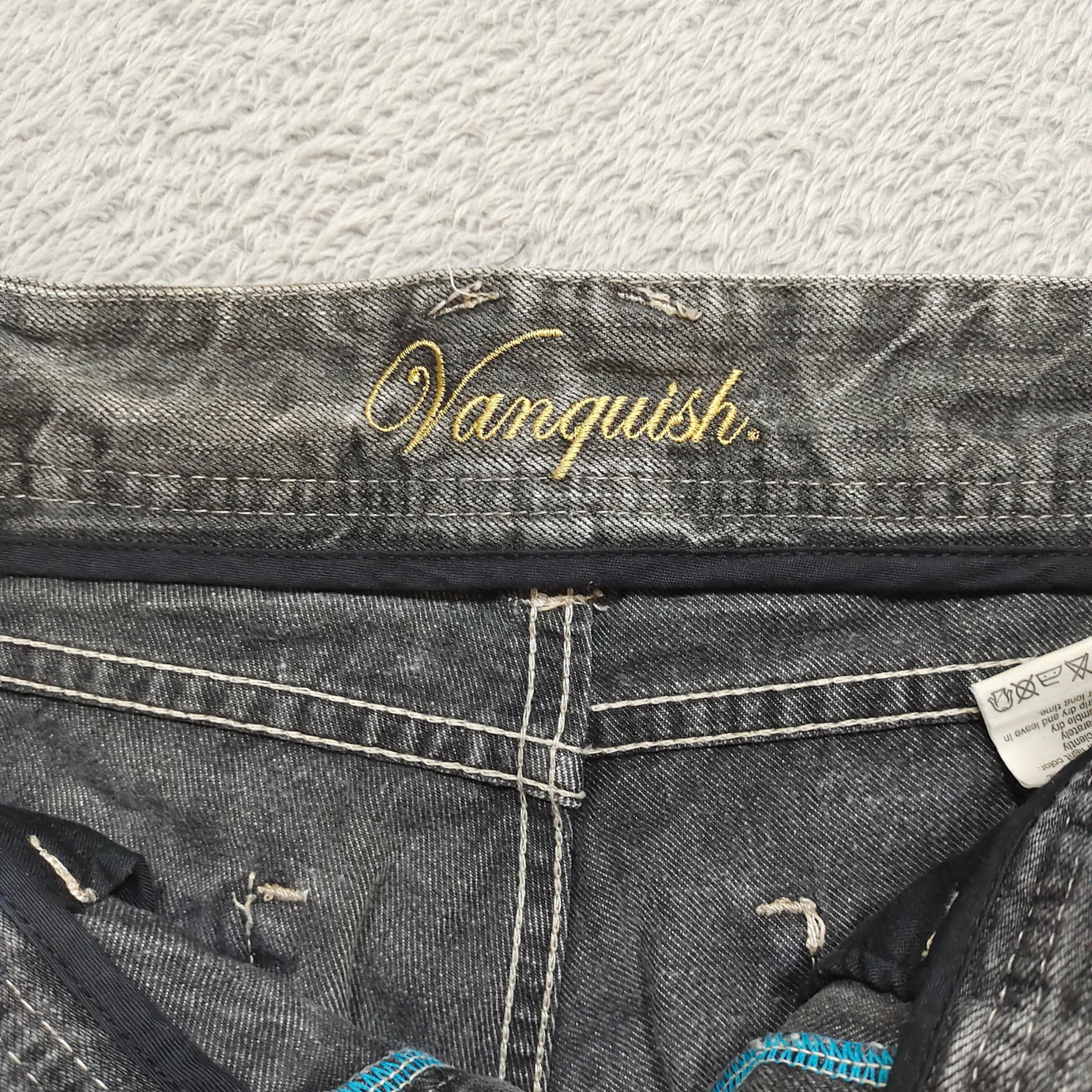 Vanquish Vintage Vanquish Gold Black Distressed Slim-Fit Jeans Size US 34 / EU 50 - 8 Thumbnail
