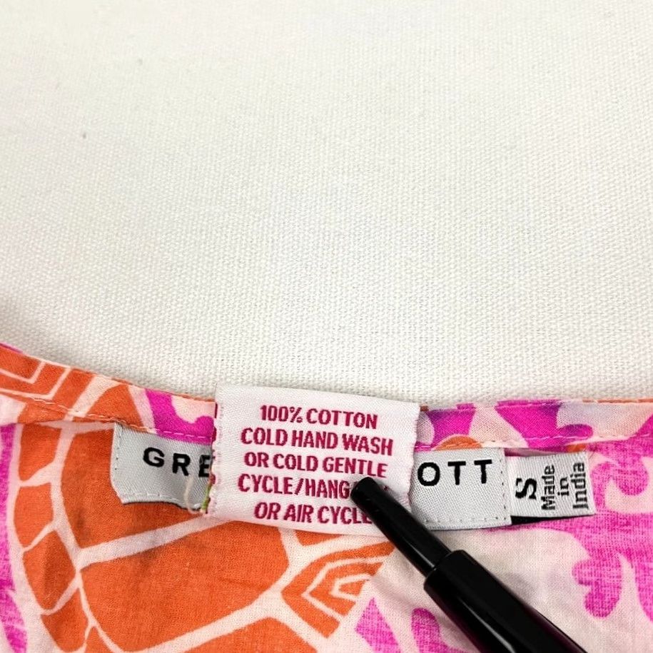 Vintage Gretchen Scott Tunic Top Womens S Sea Turtle Coral Coastal Beach Vacation Blouse Size S / US 4 / IT 40 - 4 Thumbnail