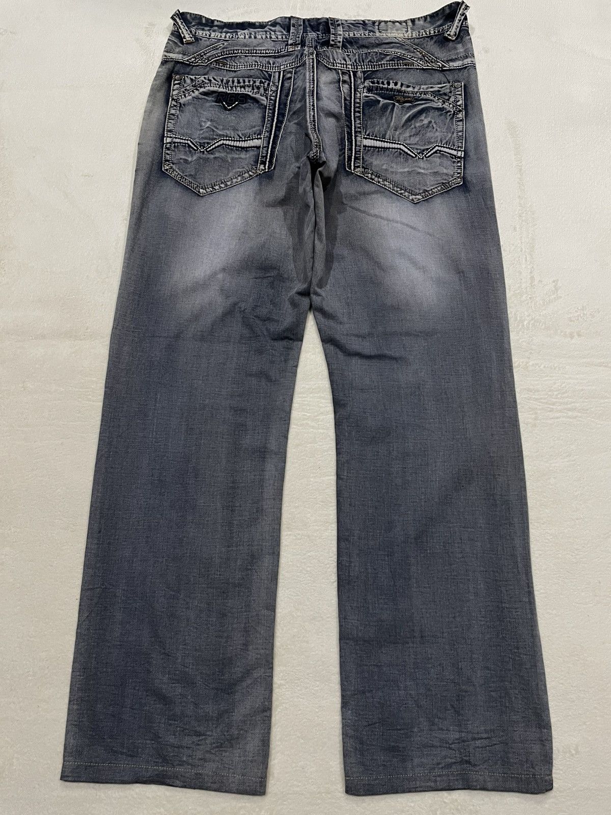 Japanese Brand Vintage Regass Denim Straight Cut Faded Jeans Size US 36 / EU 52 - 15 Thumbnail
