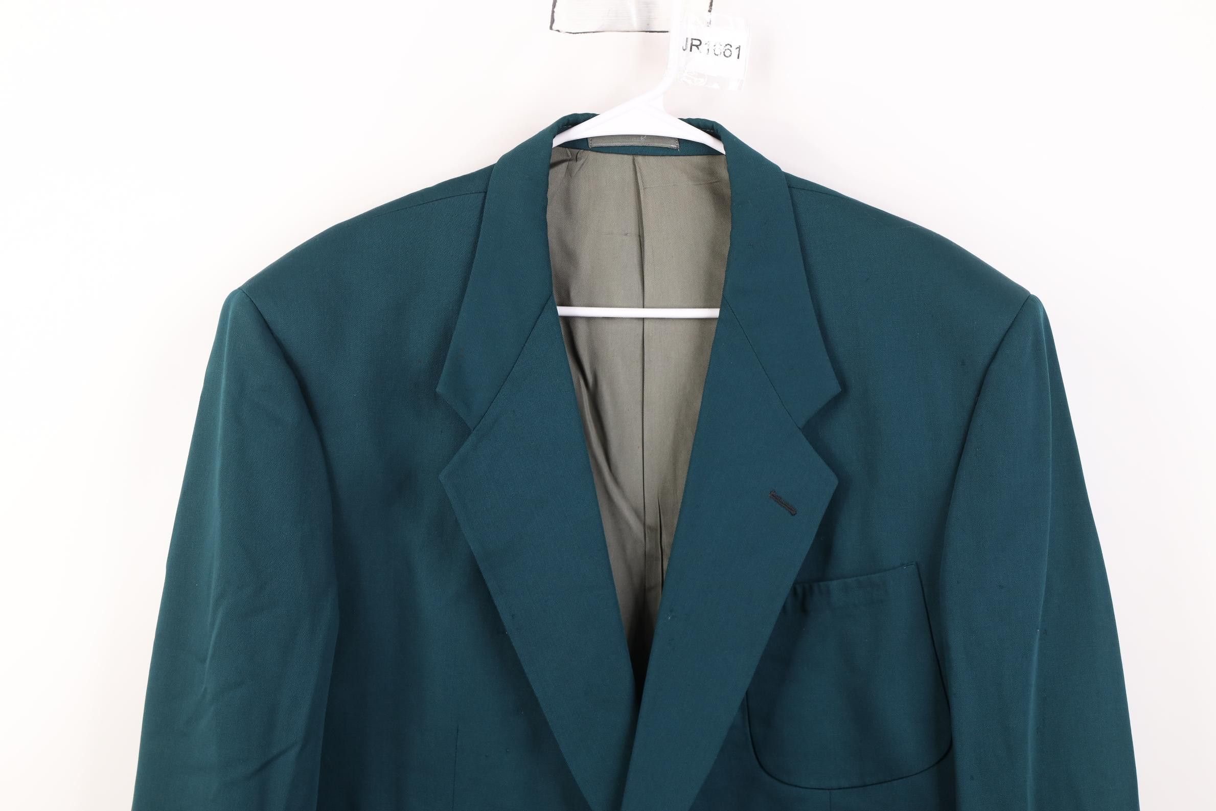 Vintage Vintage 70s Wool Suit Coat Blazer Jacket The Masters Green Size US XXL / EU 58 / 5 - 2 Thumbnail