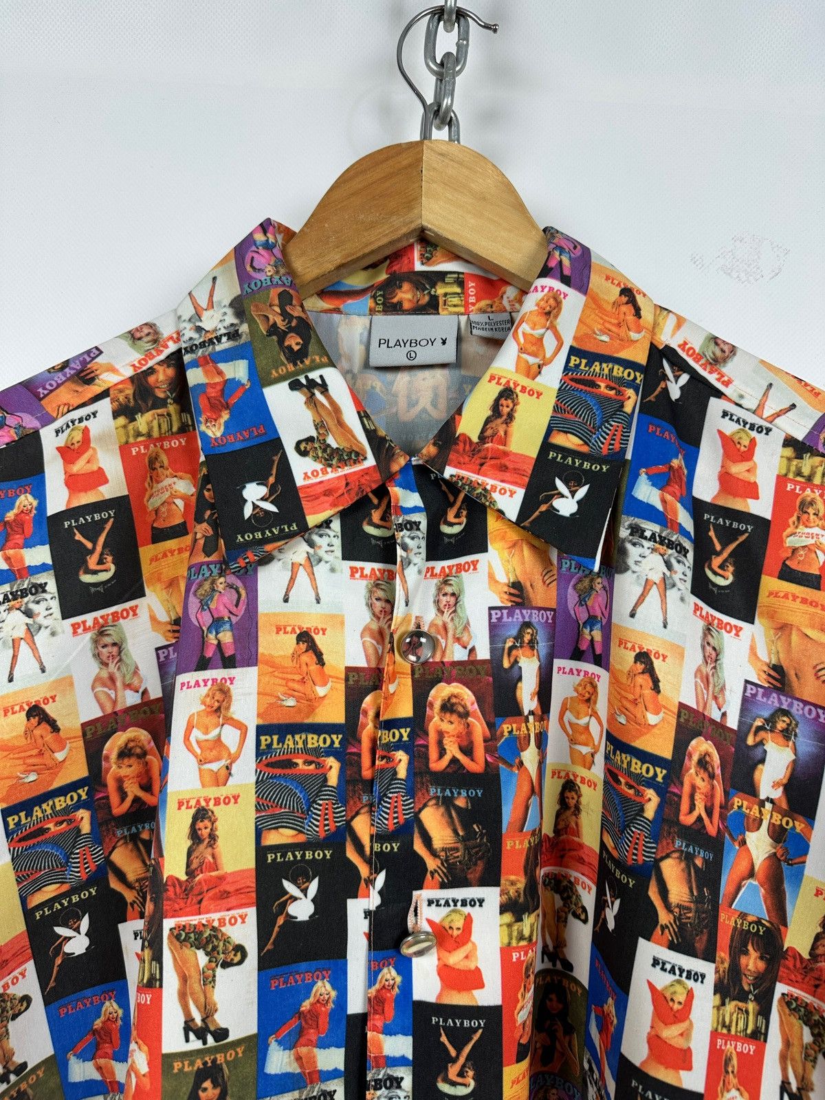 Playboy Vintage Playboy Magazine Cover All Over Print Button Shirt Size US L / EU 52-54 / 3 - 13 Thumbnail