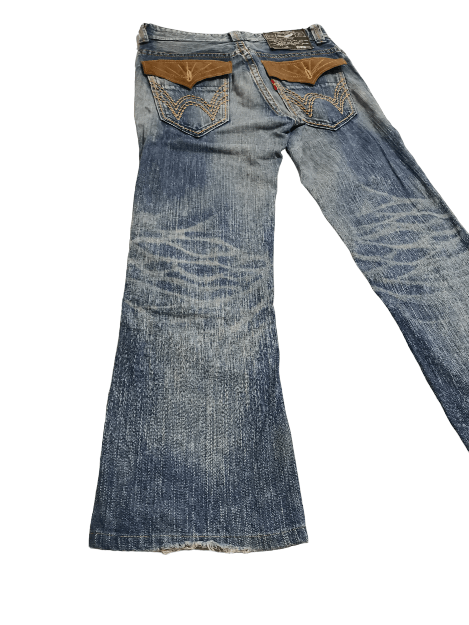 Japanese Brand × Jean × Vintage Flare Jeans Made In Japan Edwin Lightning Wash Jeans Size US 32 / EU 48 - 13 Thumbnail