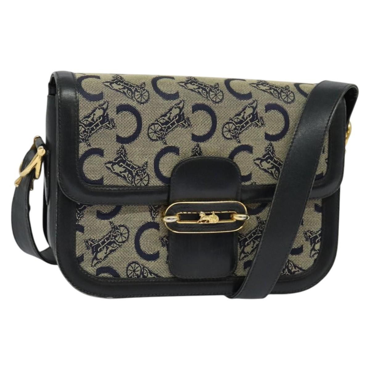 Celine CELINE C Sulky Shoulder Bag Canvas Navy Gold Size ONE SIZE - 1 Thumbnail