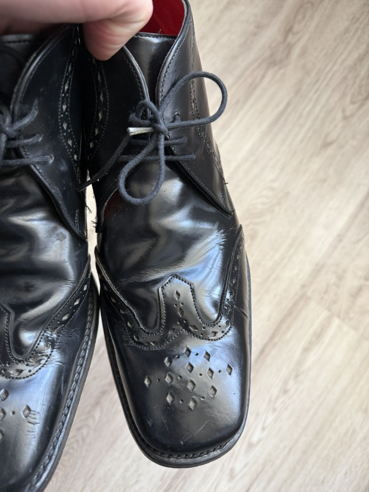 Jeffery West Jeffery West “Oldman” Black Leather Brogue Chukka Boots Size US 10 / EU 43 - 22 Thumbnail