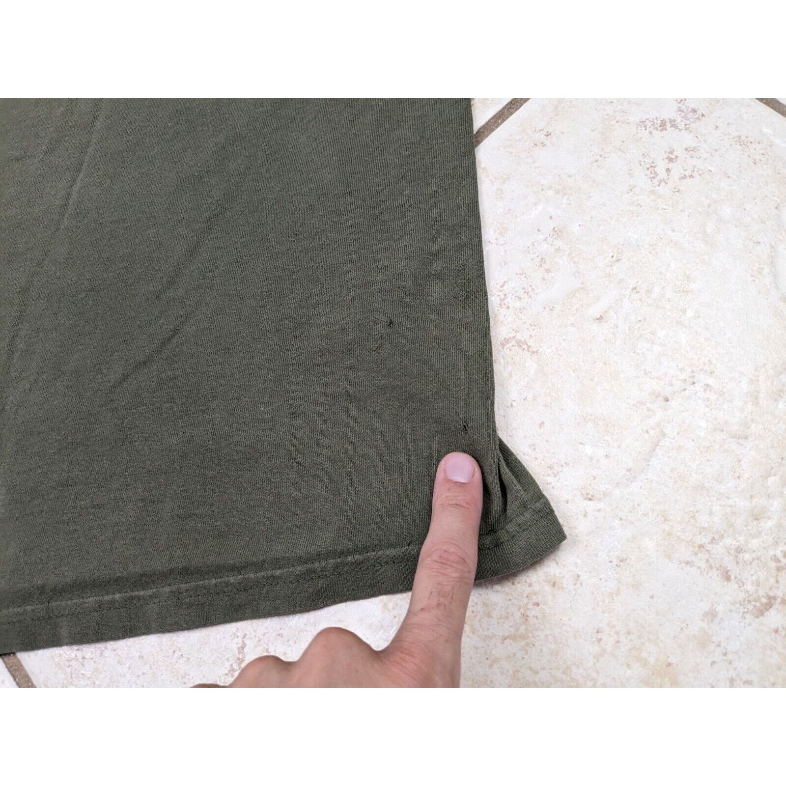 Nike Vtg Nike Shirt XL Olive Green Big Center Swoosh Check USA Size US XL / EU 56 / 4 - 21 Thumbnail
