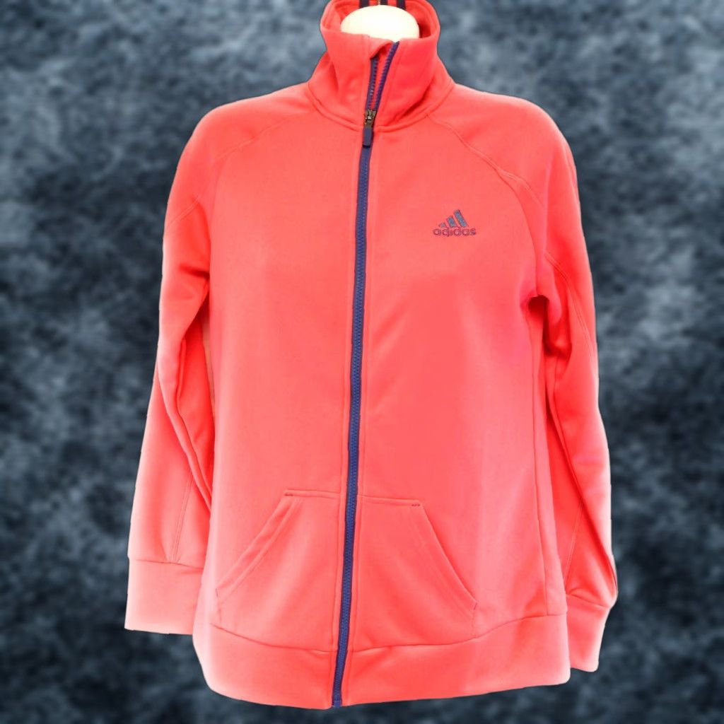 Adidas Adidas Game Day Jacket Womens Pink Zest Shade Grey Full Zip Training Jacket S Adult? Size S / US 4 / IT 40 - 1 Preview