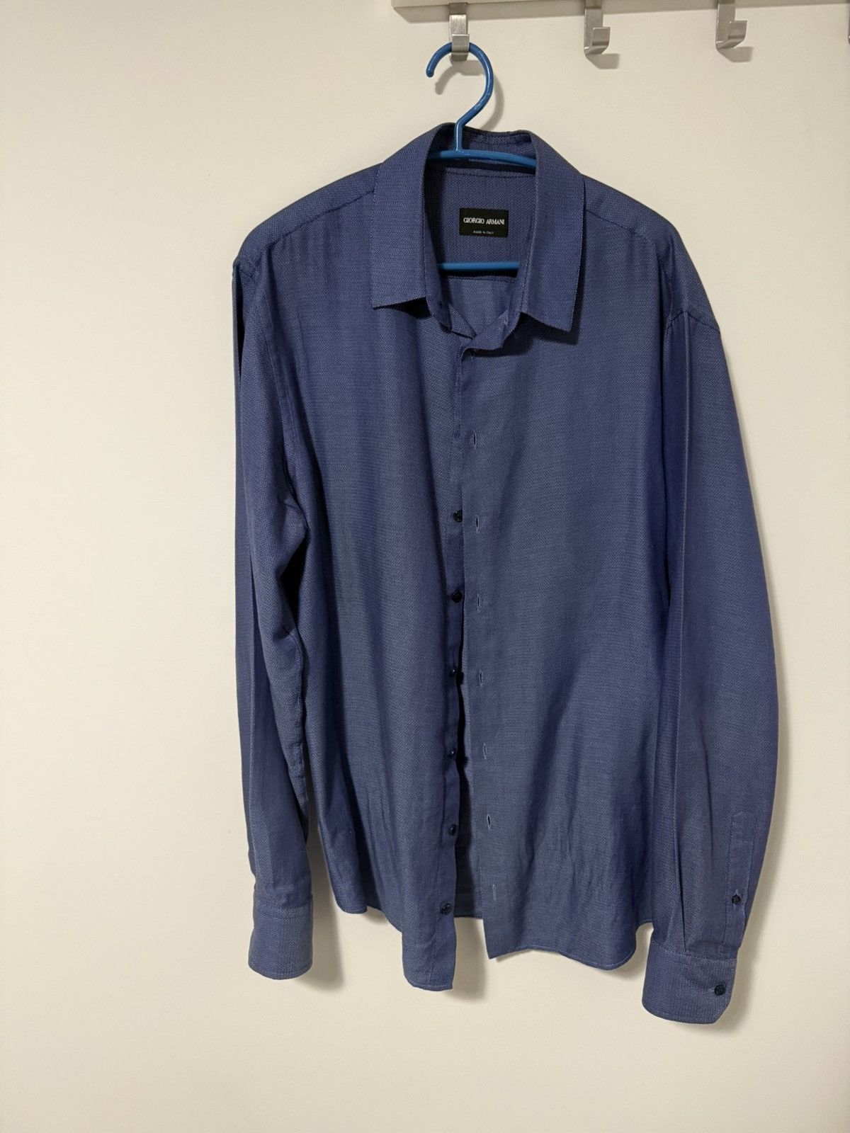 Giorgio Armani Giorgio Armani blue shirt Size US XL / EU 56 / 4 - 2 Thumbnail