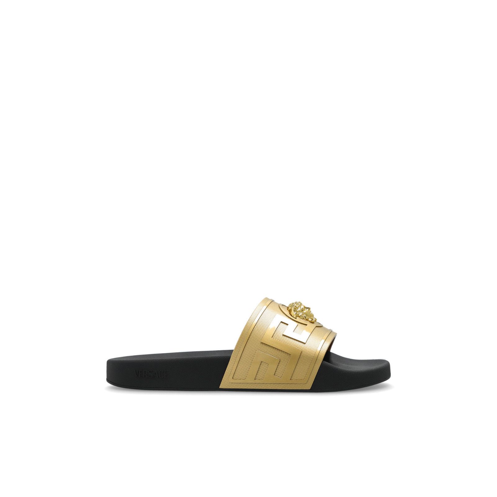 Versace VERSACE Gold Rubber Flip-Flops New And Authentic (Men's size Size US 7 / EU 40 - 1 Thumbnail