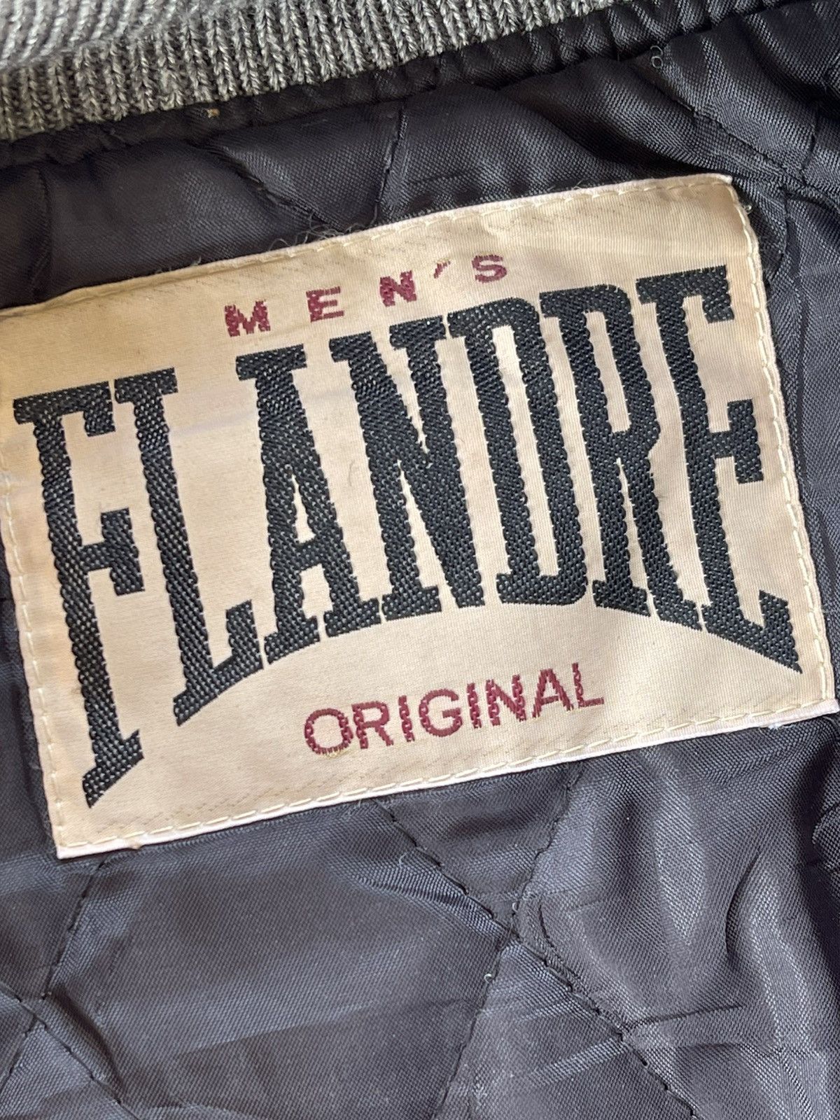 Japanese Brand 🔥VINTAGE 90'S FLANDRE LEATHER SLEEVE VARSITY JACKET Size US L / EU 52-54 / 3 - 11 Thumbnail